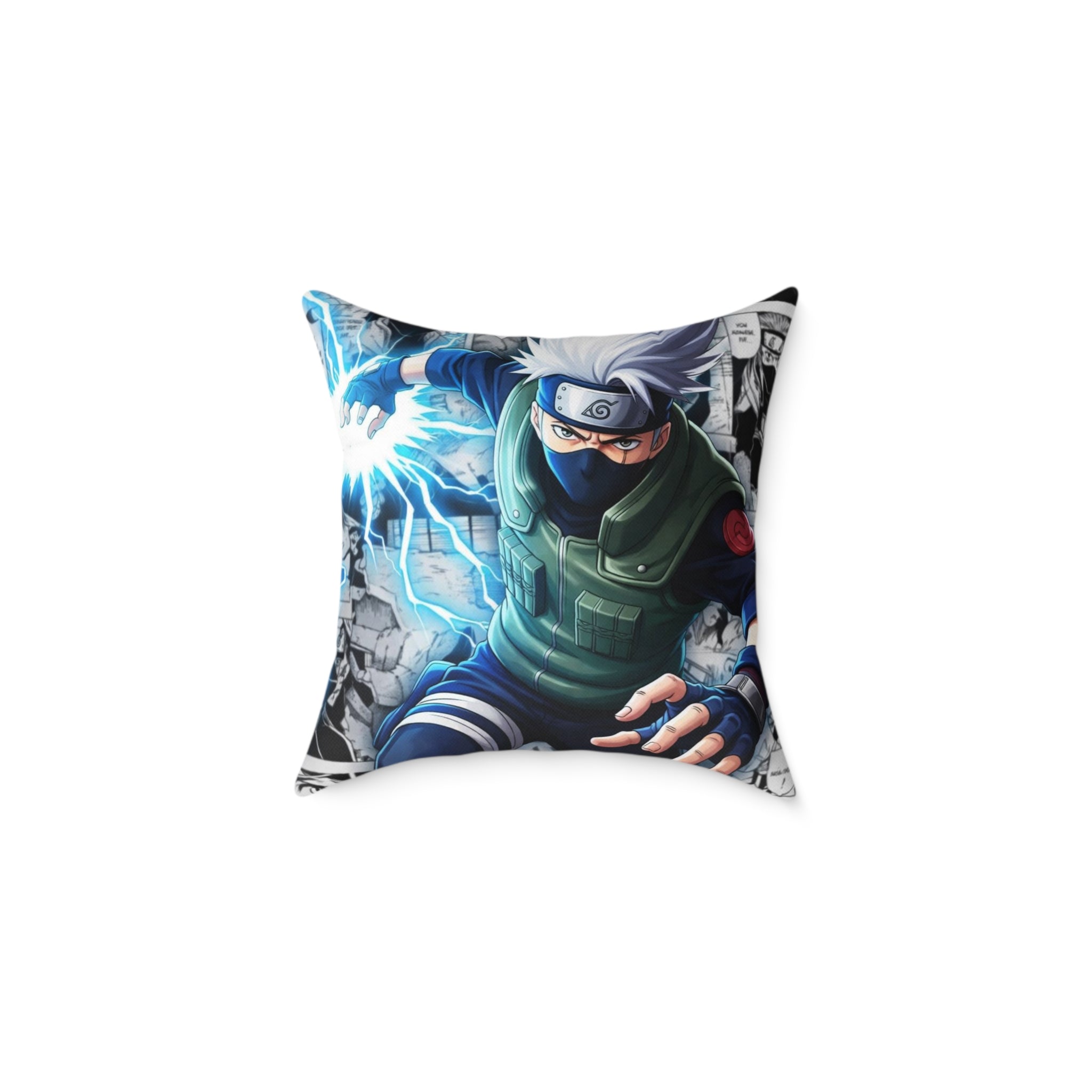 Anime Lightning Pose Pillow | Anime Ninja Manga Collage