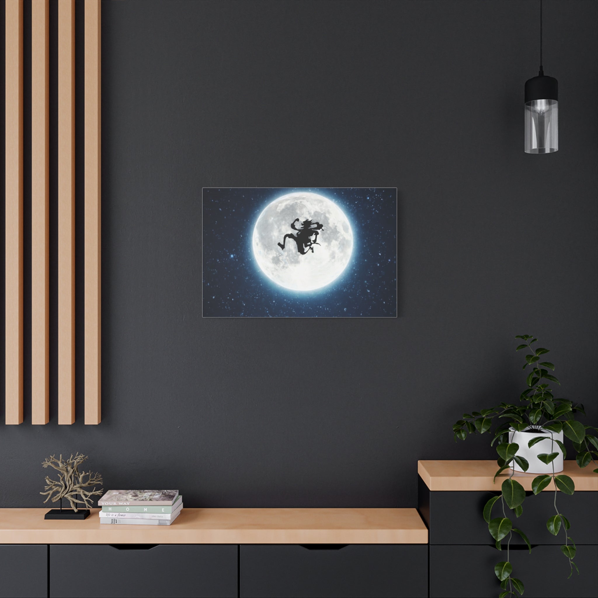 Witch Silhouette Moon Matte Canvas