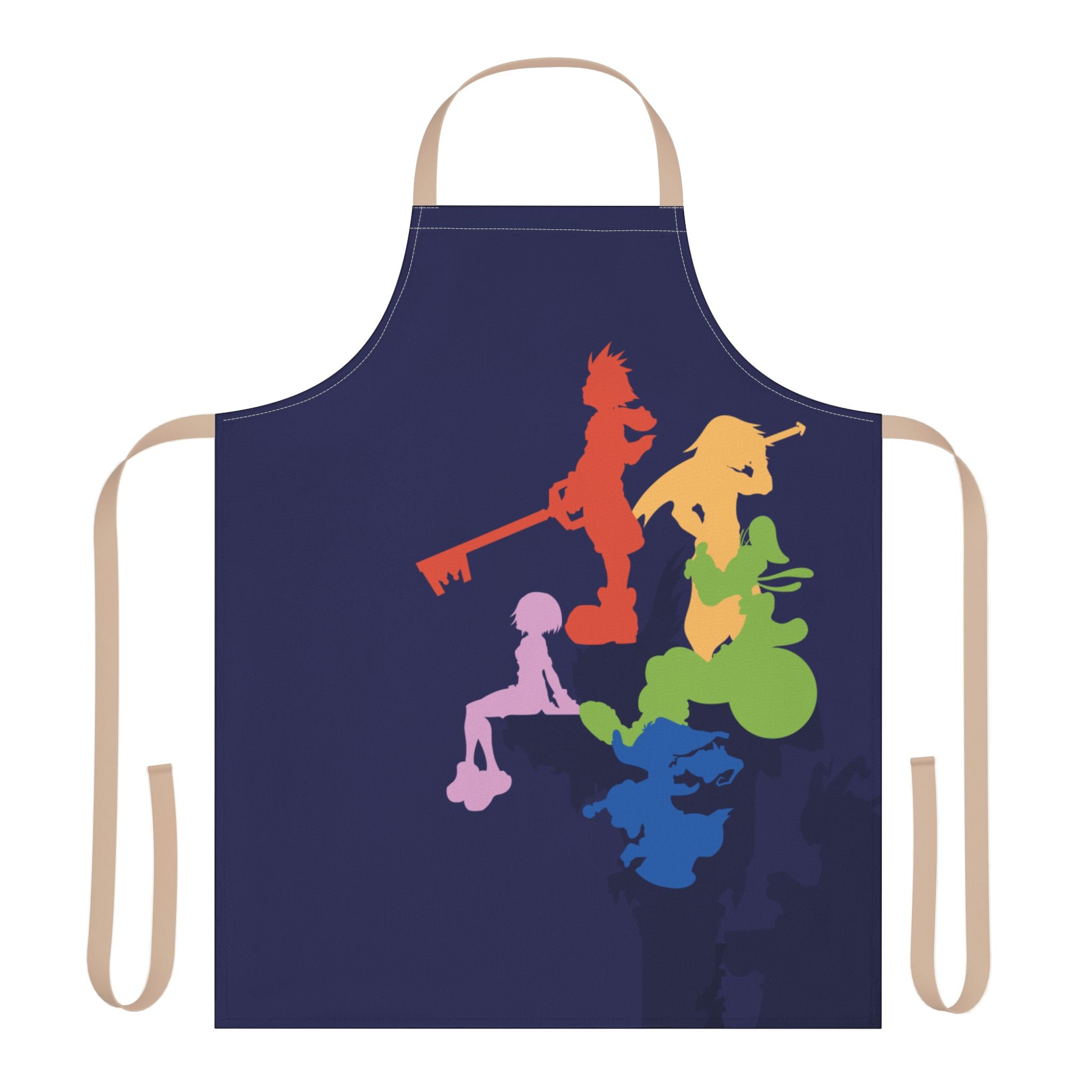 Rainbow Silhouette Characters Apron | Colorful Gaming Key Art