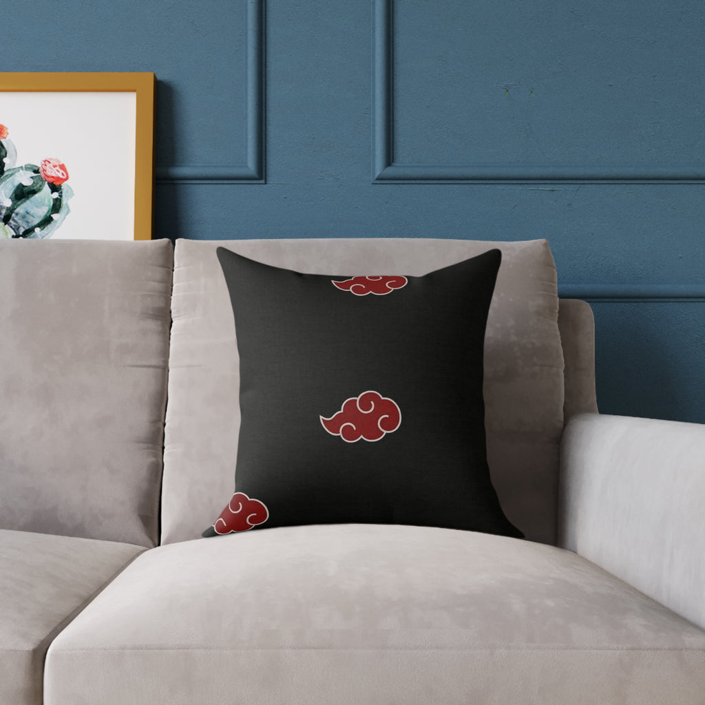 Red Akatsuki Cloud Pillow | Anime Pattern Accent Pillow