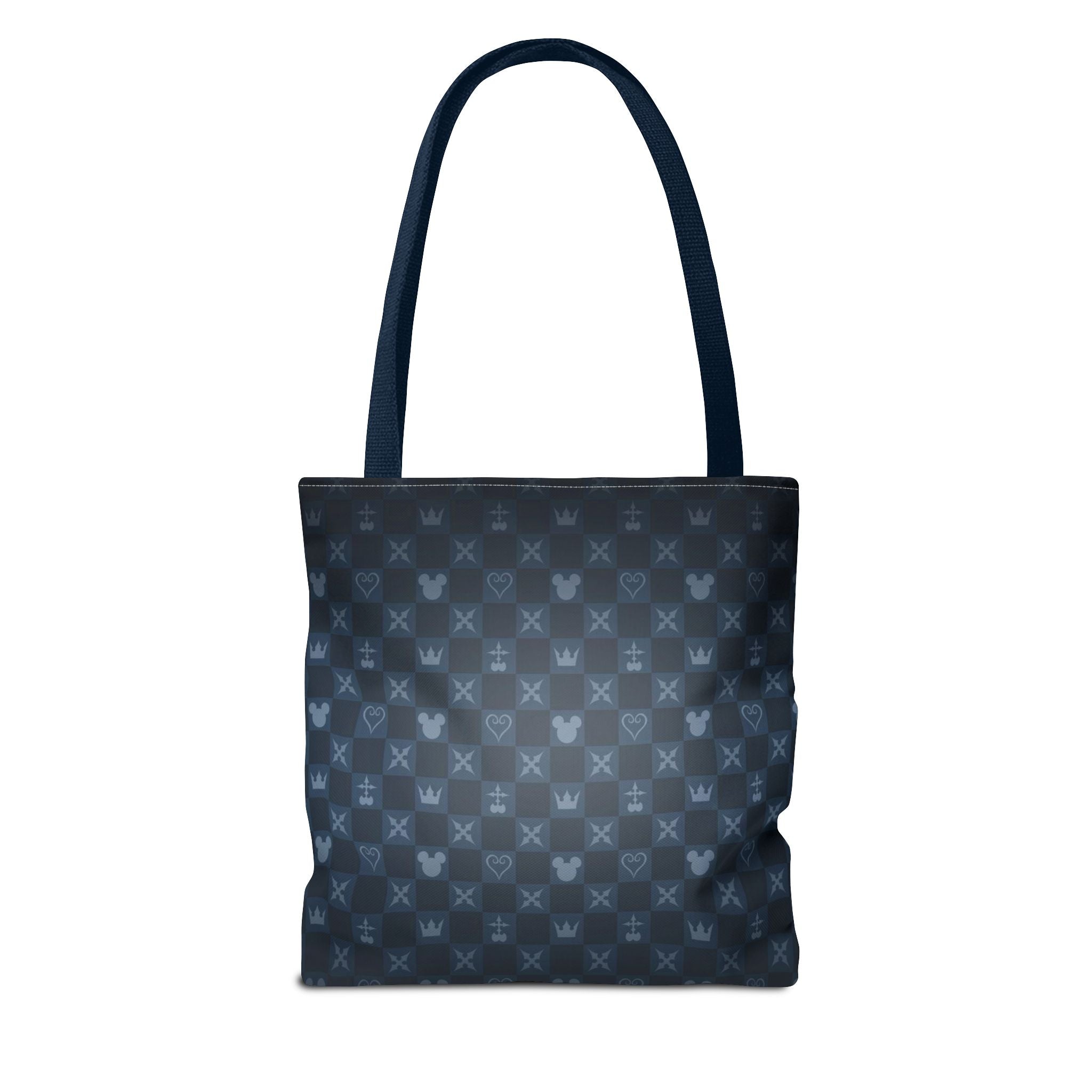 Dark Blue Patterned Monogram Tote | All-Over Print Tote