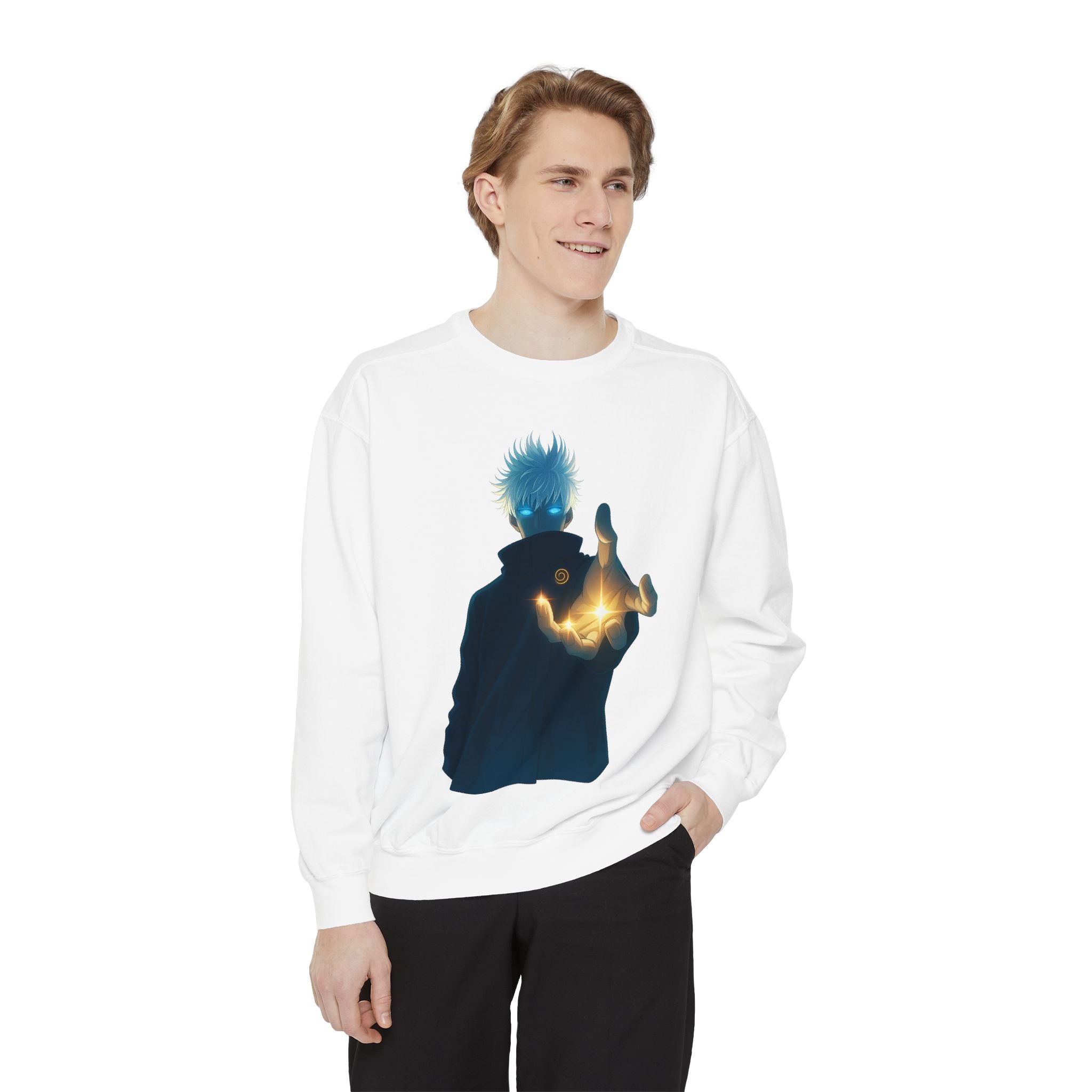Mystical Sweatshirt for Anime Lovers, Cozy Unisex Garment, Gift for Fans, Trendy Fashion Hoodie, Unique Graphic Sweater
