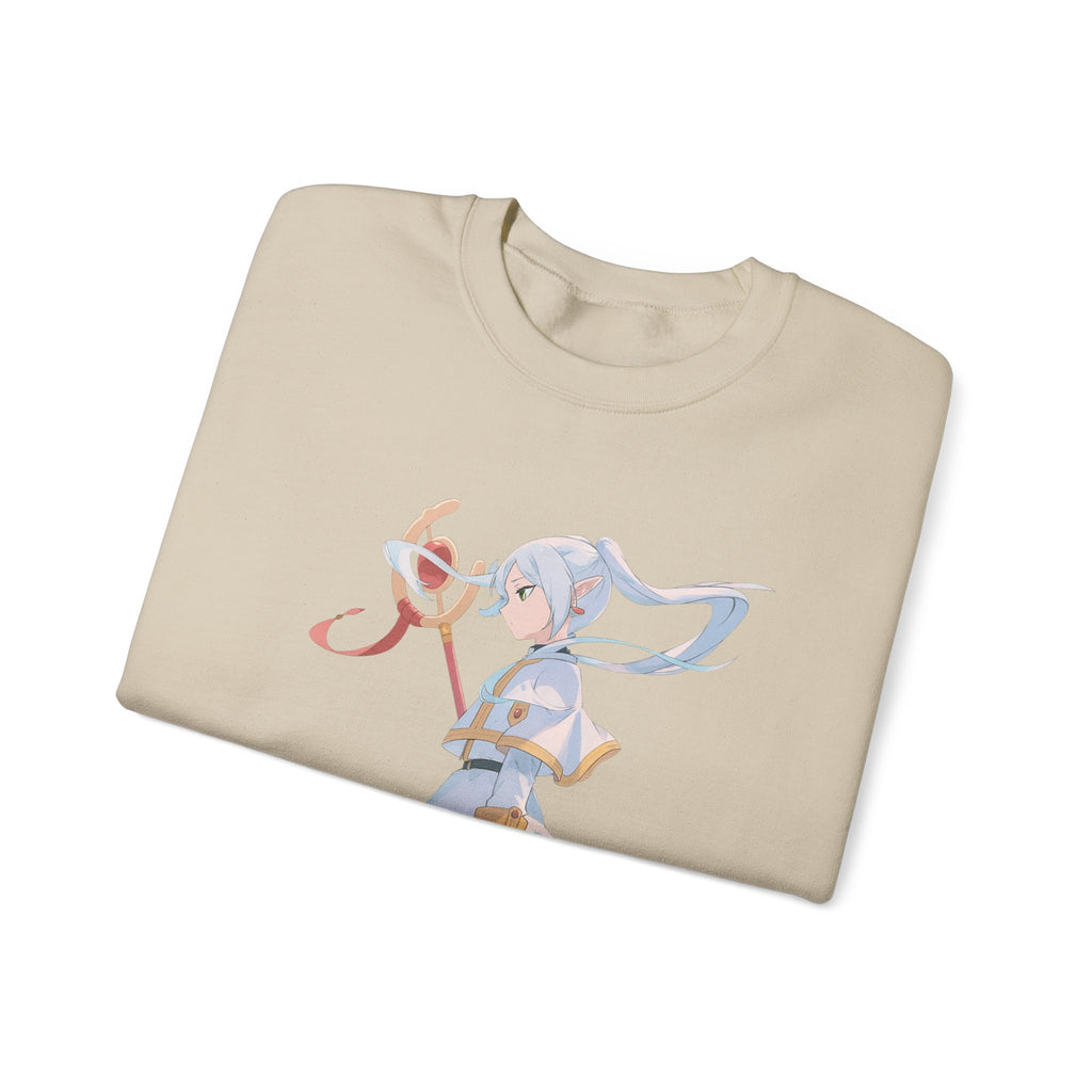 Chibi Anime Girl Illustration Sweatshirt | Pastel Magic Ribbon