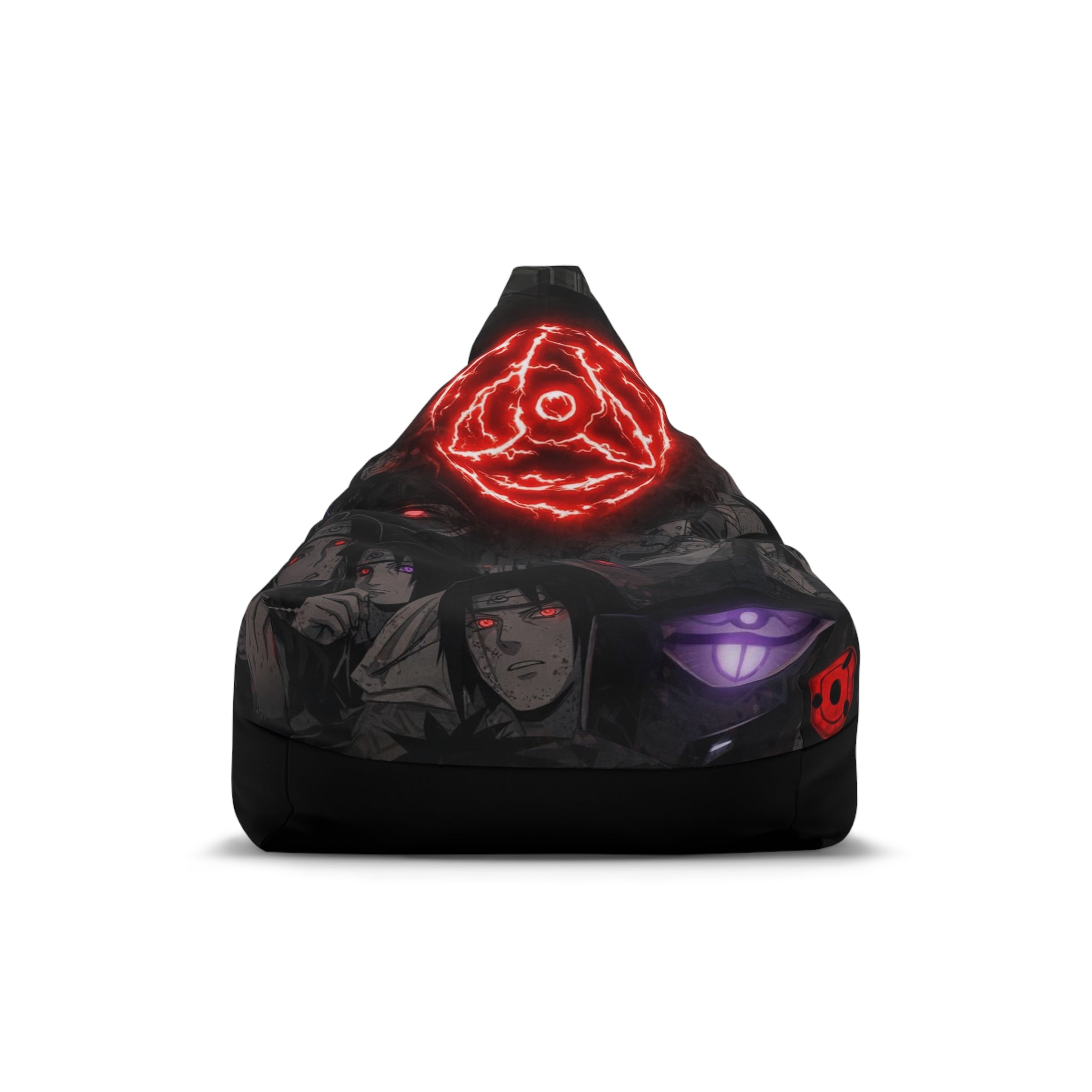 Red Anime Eyes Bean Bag Chair Cover | Ninja Visuals