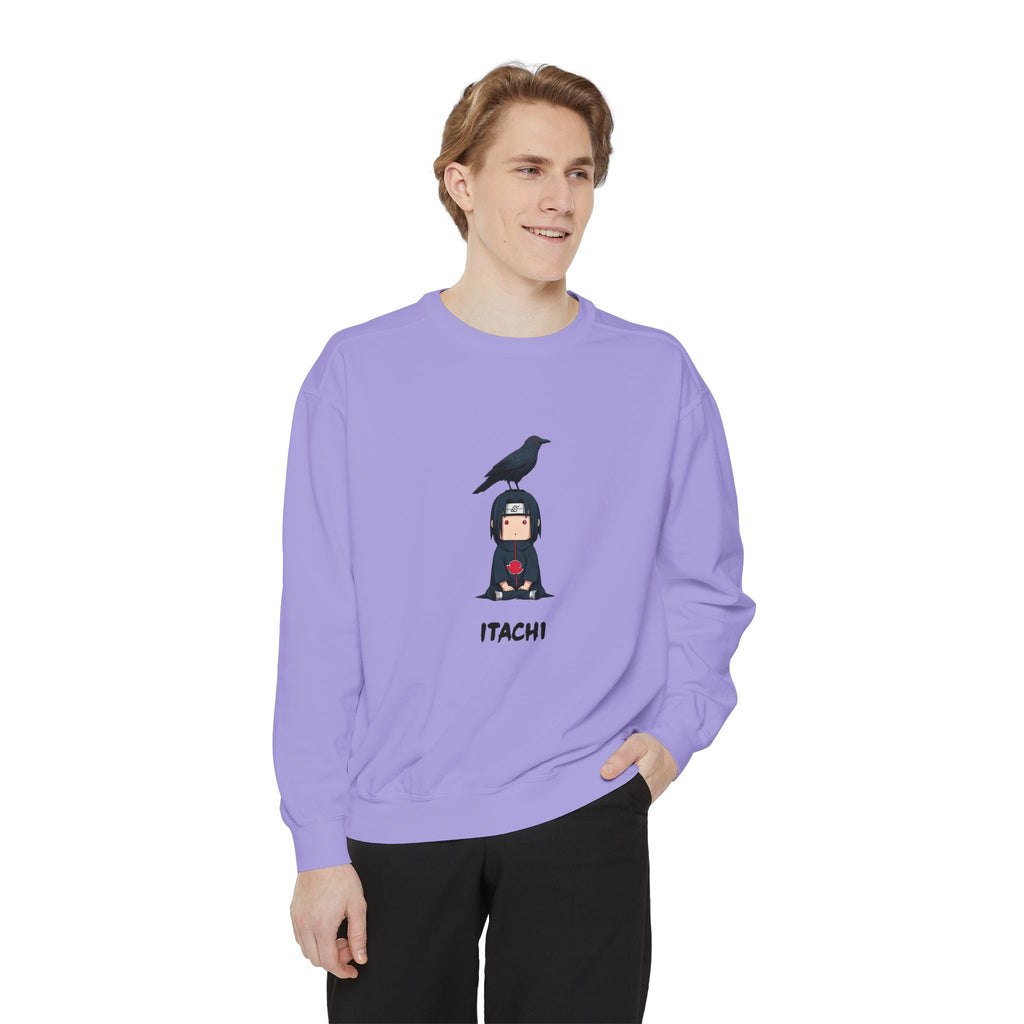 Chibi Ninja Illustration Sweatshirt | Anime Ninja Crow Graphic