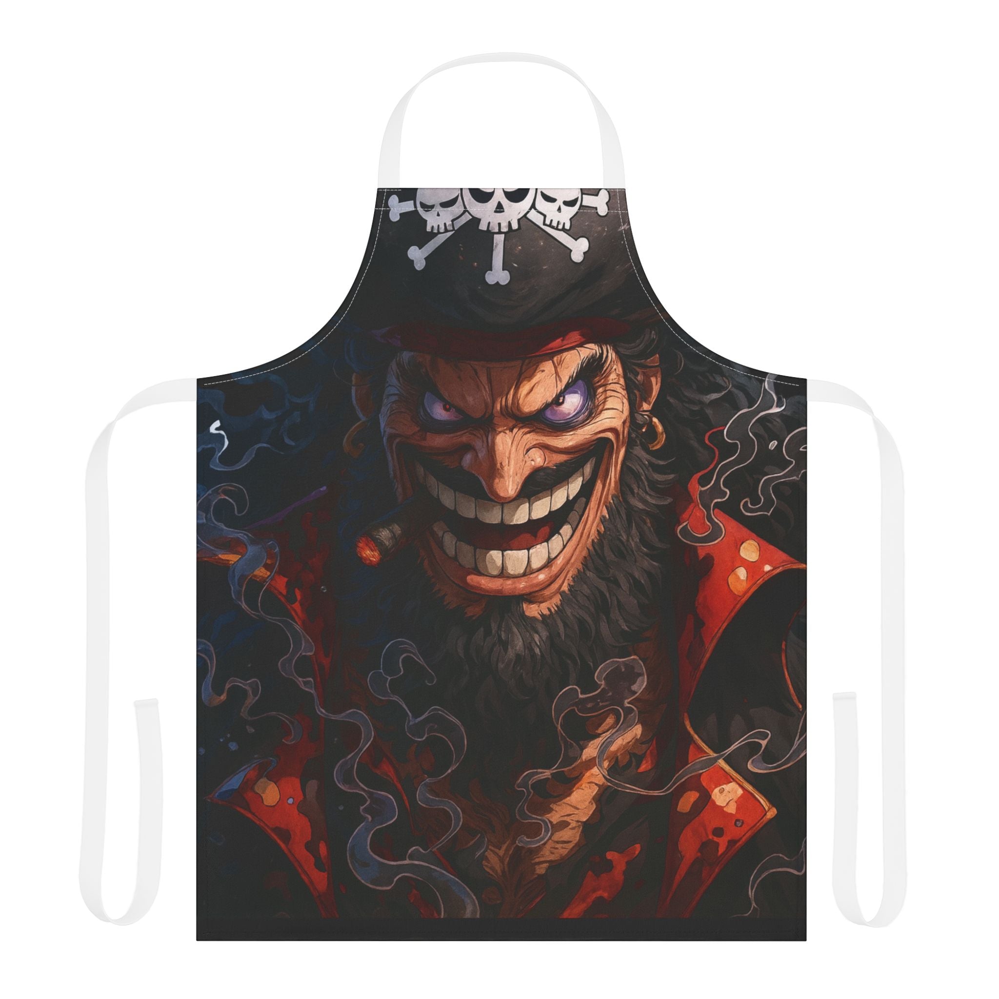 Creepy Pirate Skull Apron | Spooky Pirate Face Cooking Apron