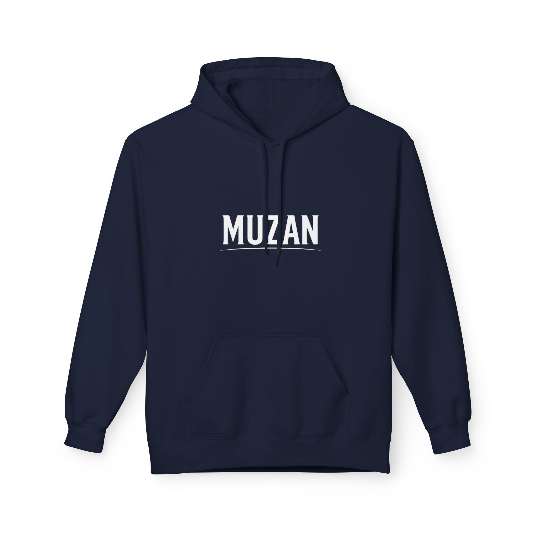 Stylish Unisex Fleece Hoodie with MUZAN Design, Perfect for Casual Wear, Gifts, Anime Fans, Cozy Layering, Unique Apparel