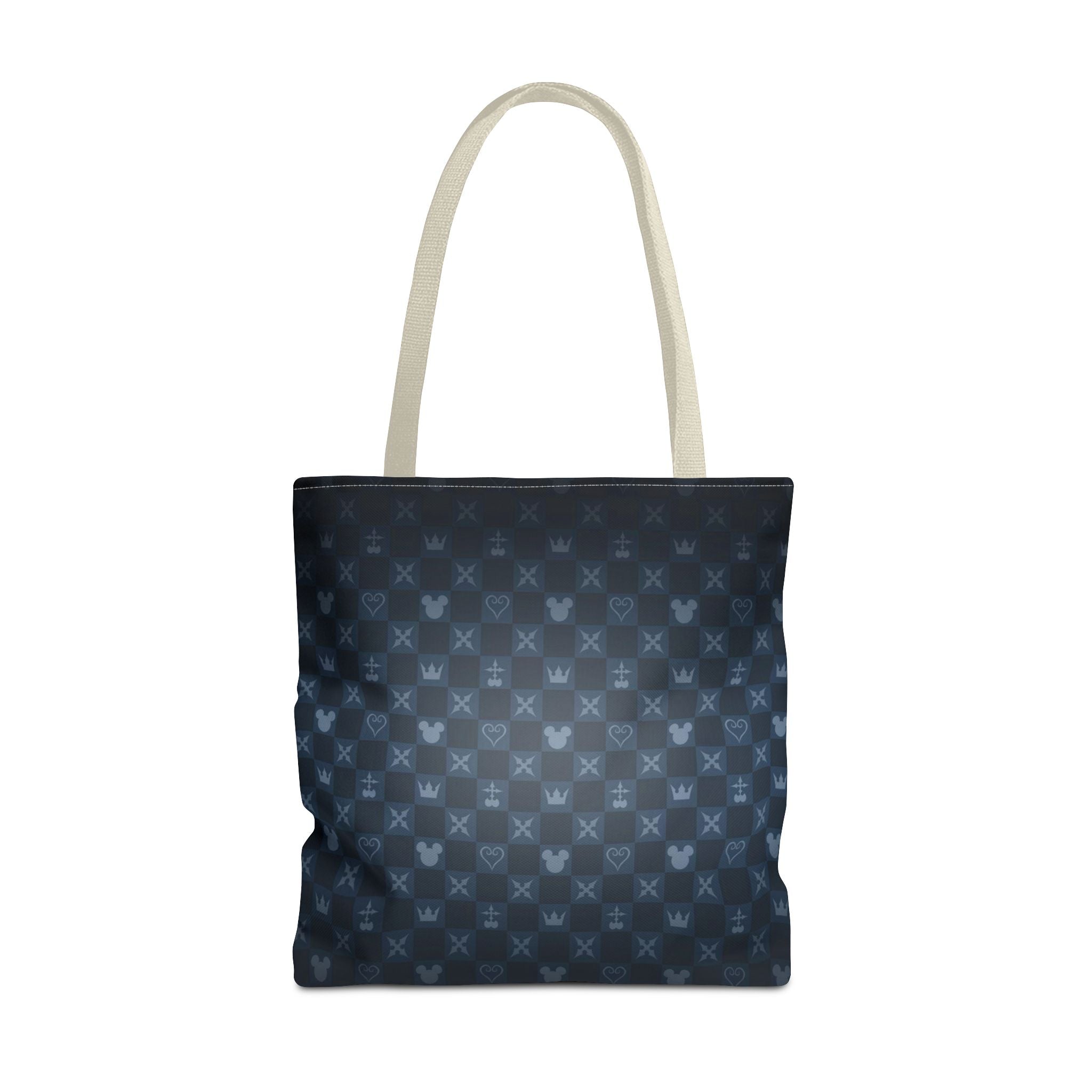 Dark Blue Patterned Monogram Tote | All-Over Print Tote