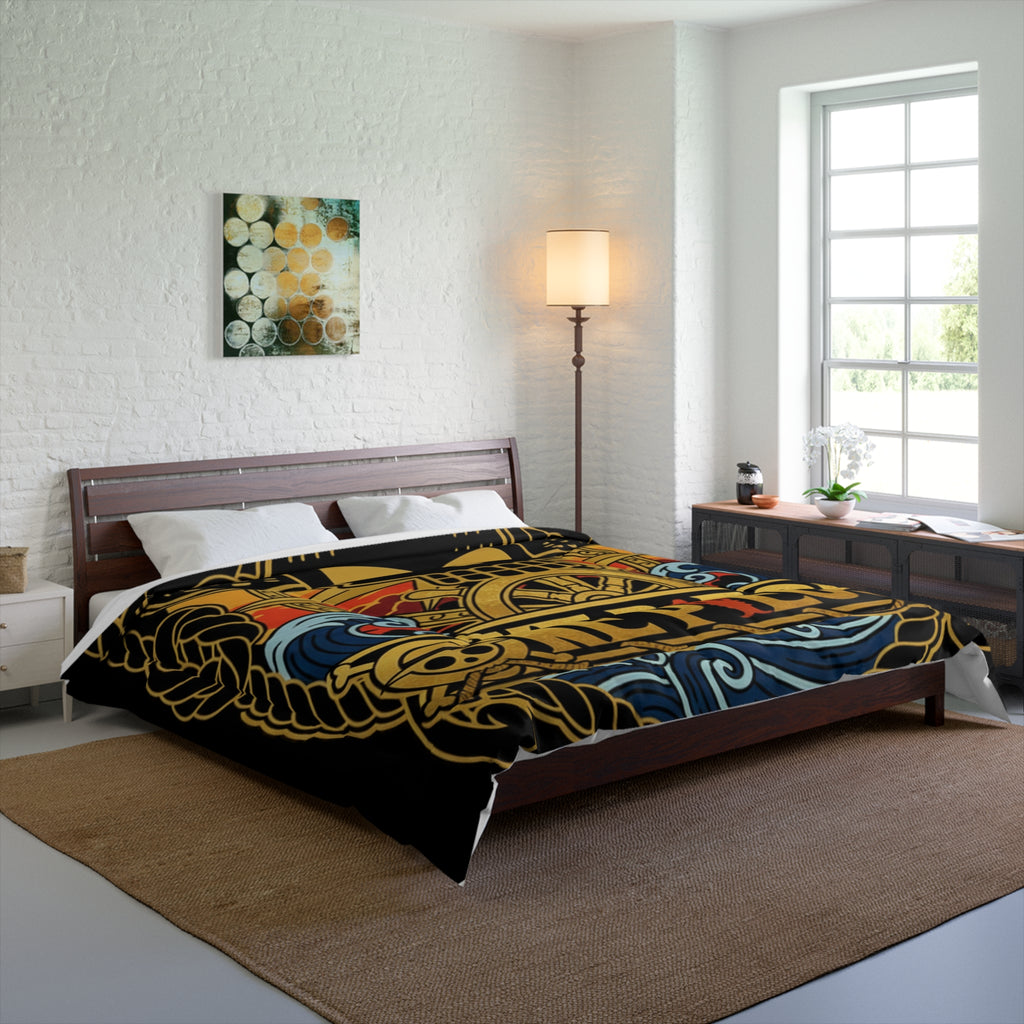 One Piece Skull Emblem Comforter | Anime Pirate Bedding
