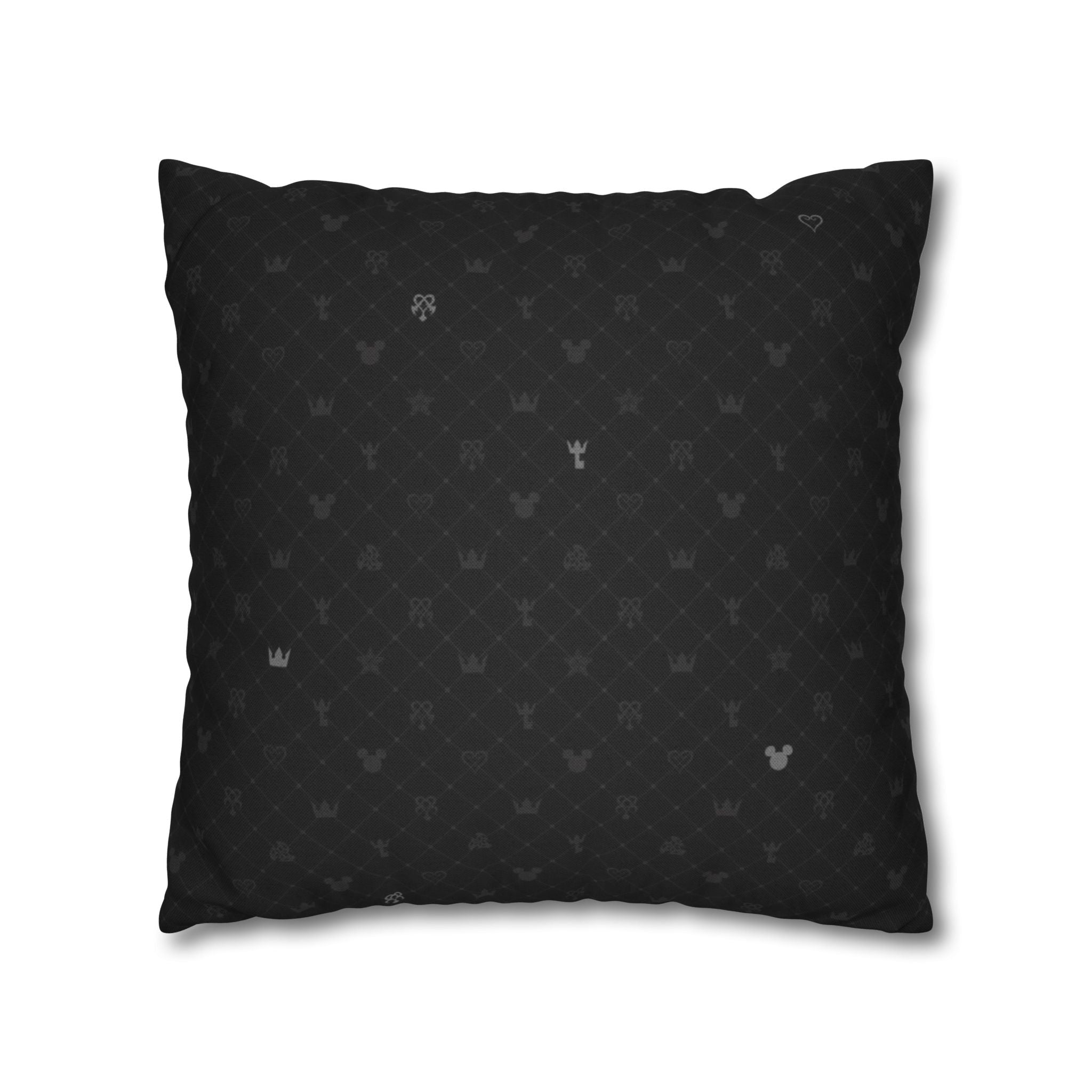 Black Subtle Hearts Pillowcase | Square Pillowcase