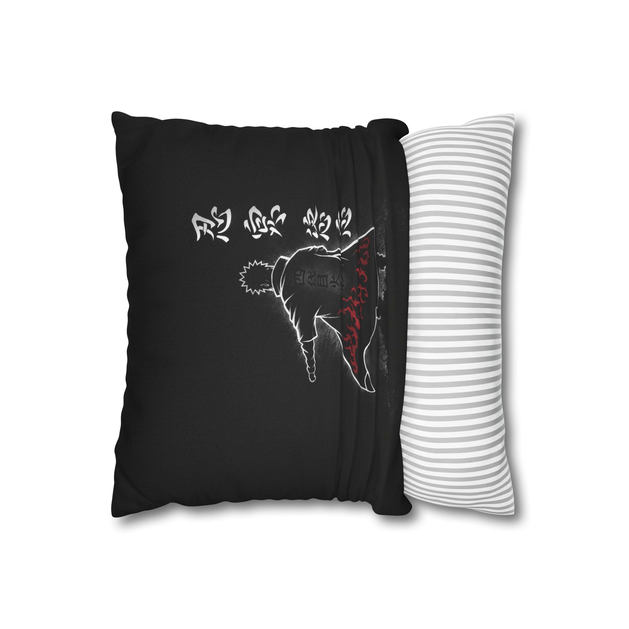 Akatsuki Cloak Ninja Silhouette Pillowcase | Square Polyester Pillowcase