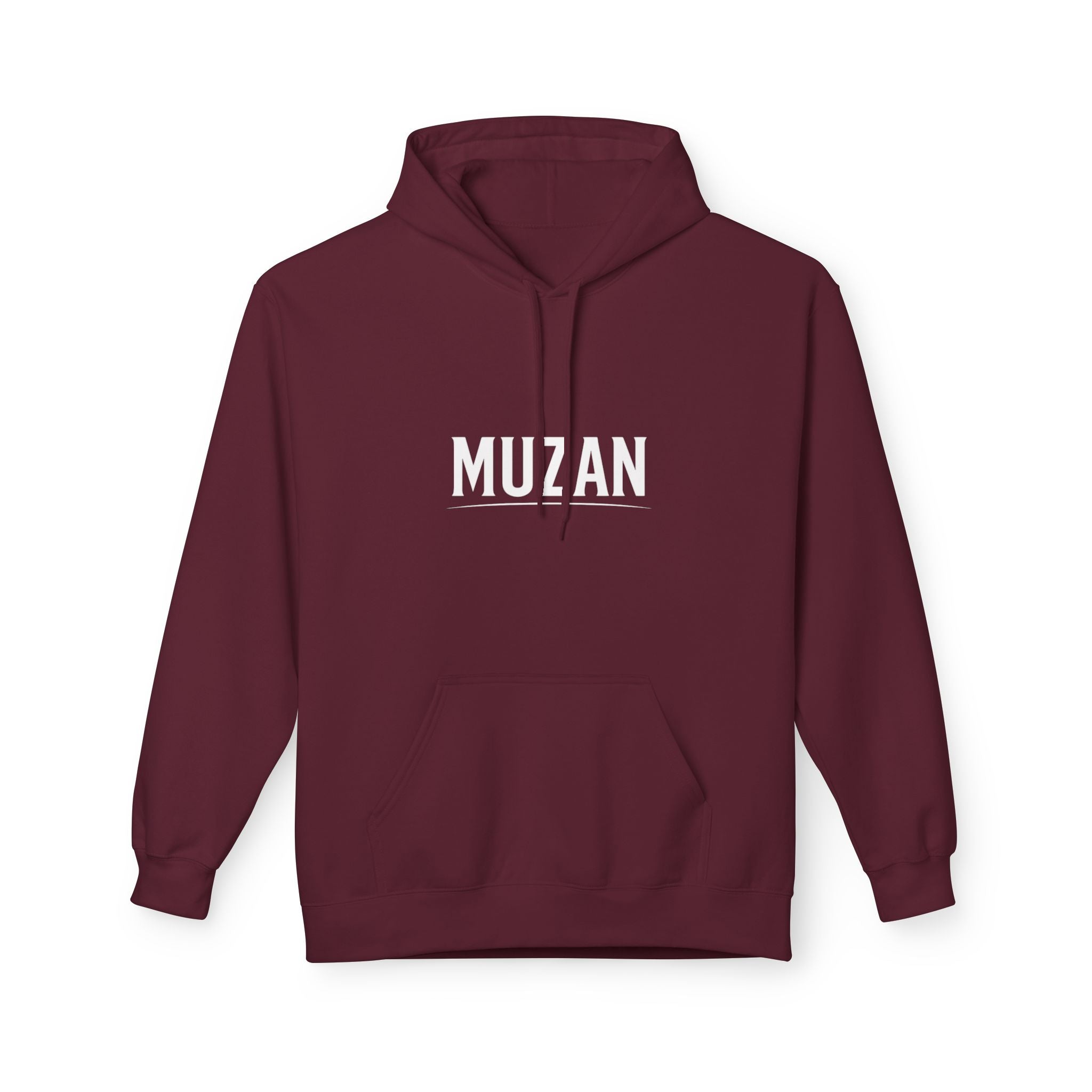 Stylish Unisex Fleece Hoodie with MUZAN Design, Perfect for Casual Wear, Gifts, Anime Fans, Cozy Layering, Unique Apparel