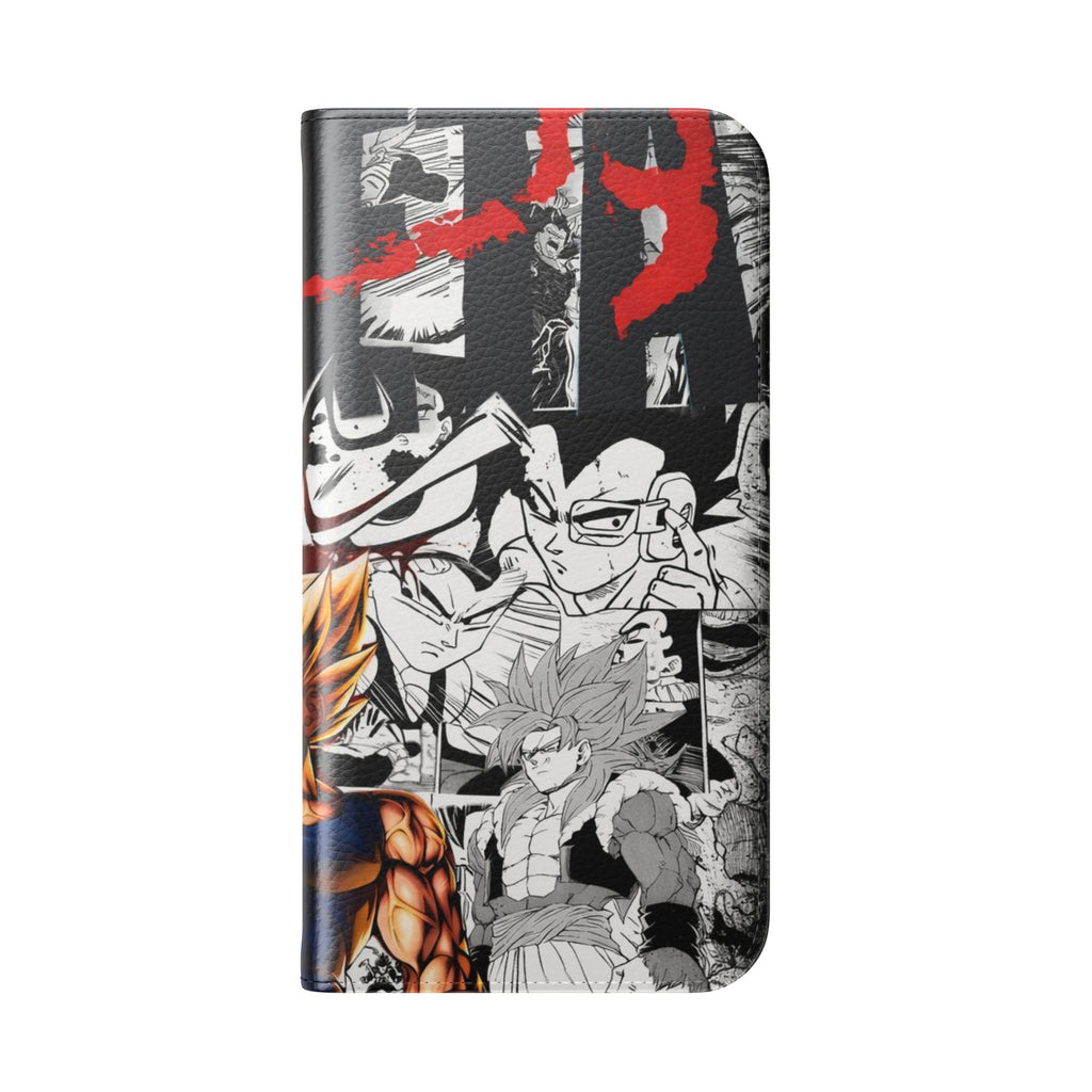 Anime Saiyan Collage Flip Case — Super Saiyan Goku Phone Wallet