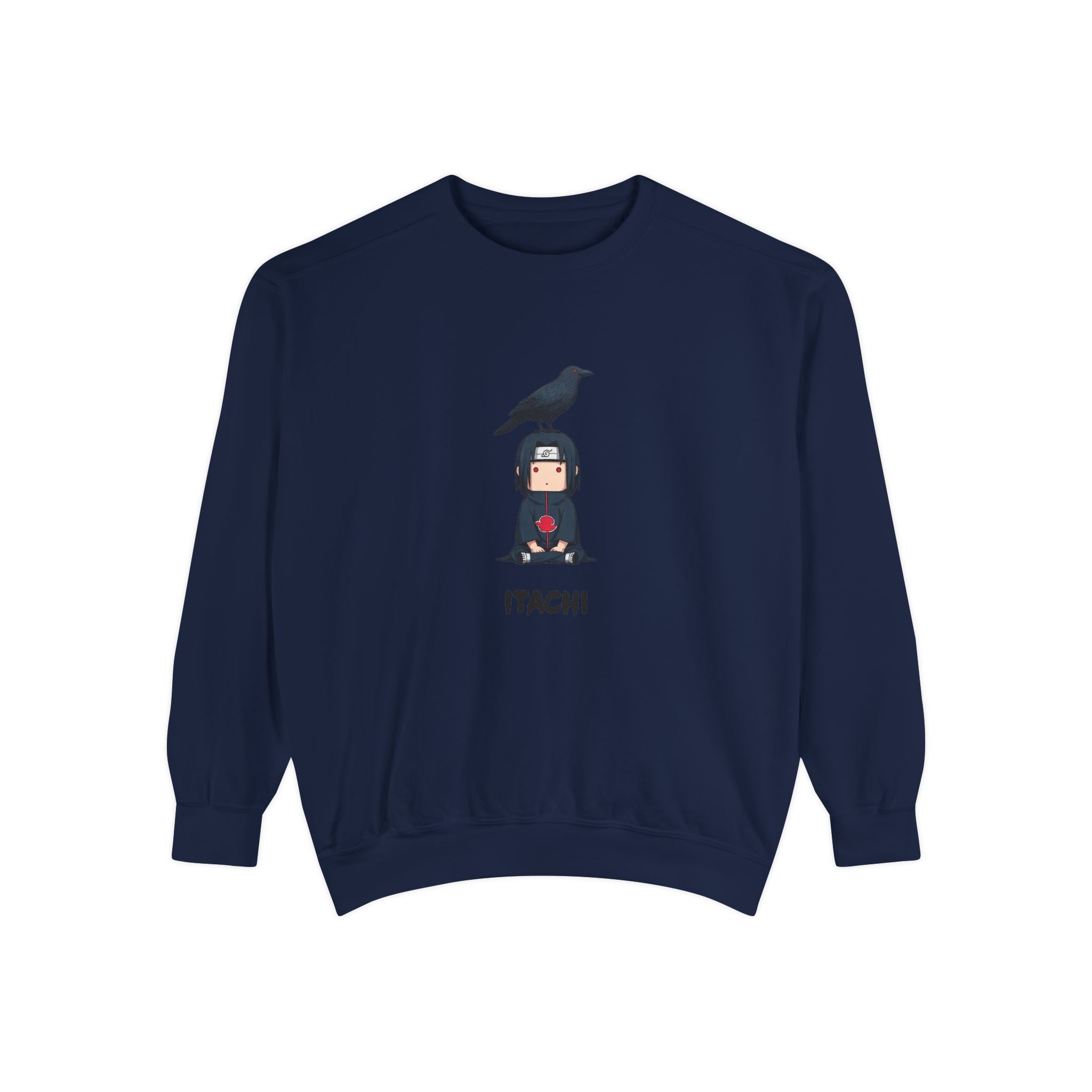 Chibi Ninja Illustration Sweatshirt | Anime Ninja Crow Graphic