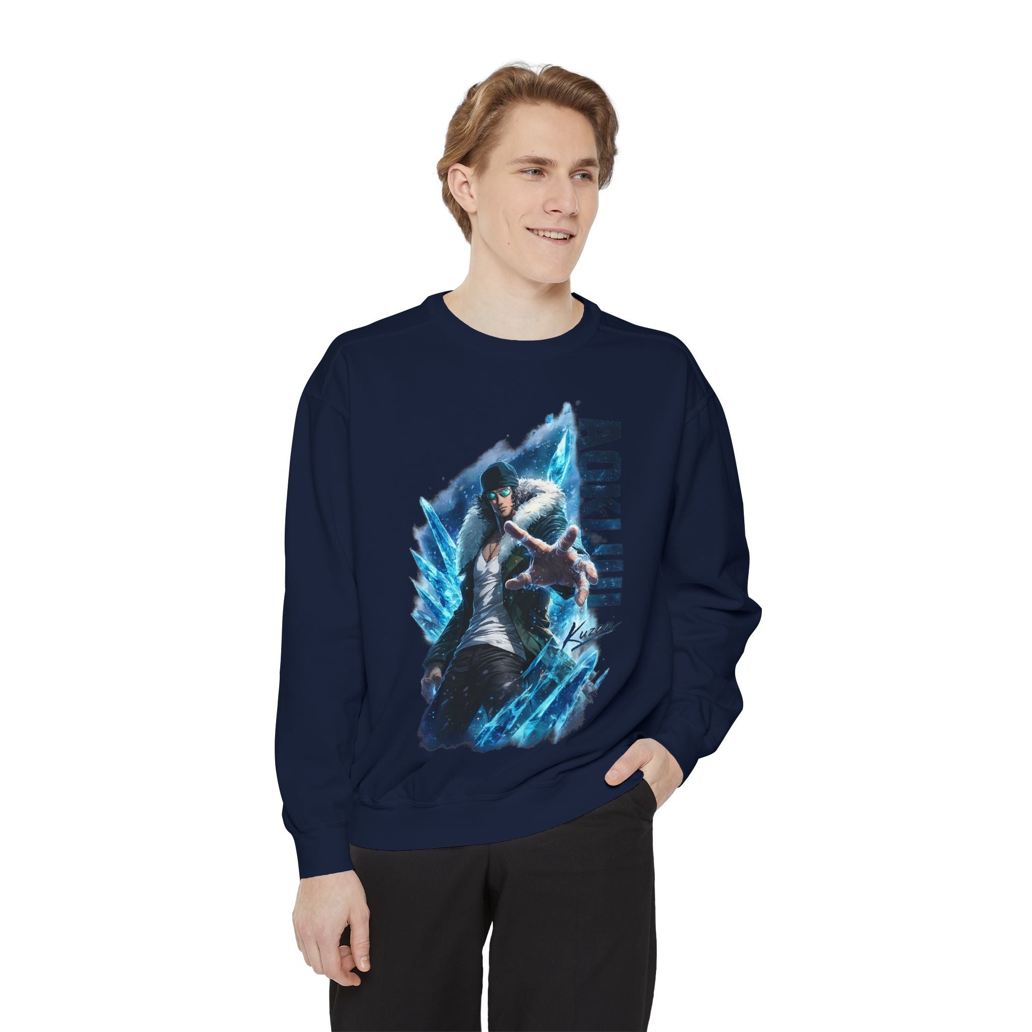 Aokiji Ice Admiral Illustration Sweatshirt | Anime Marine Navarch