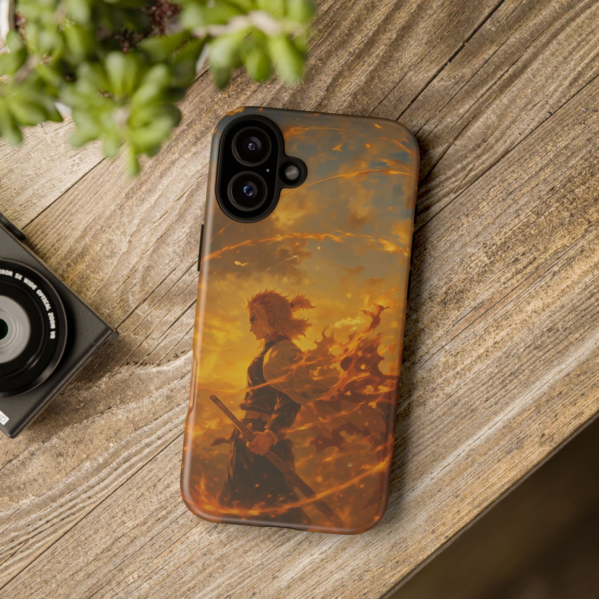 Flame Samurai Phone Case | Sunset Warrior iPhone Case