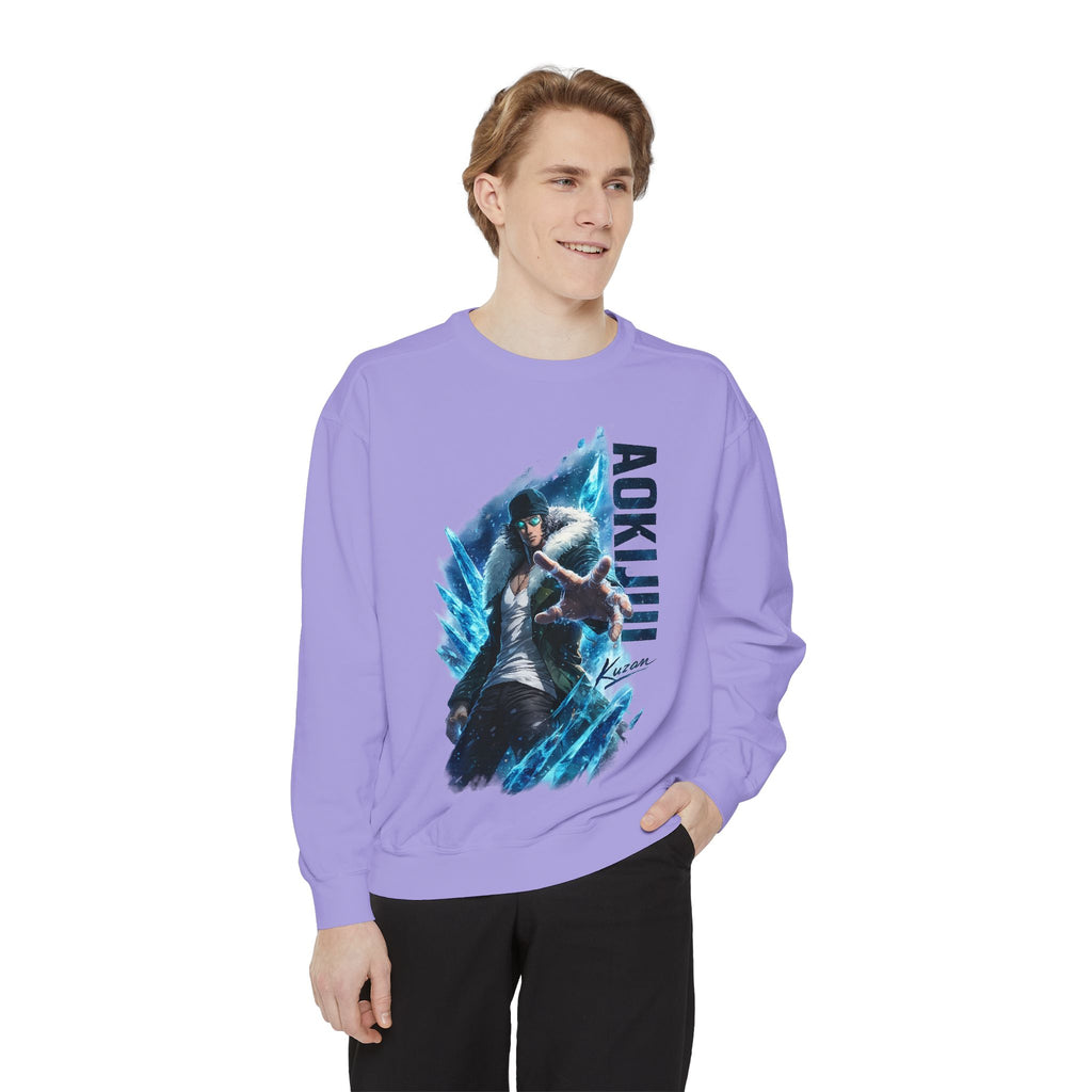 Aokiji Ice Admiral Illustration Sweatshirt | Anime Marine Navarch
