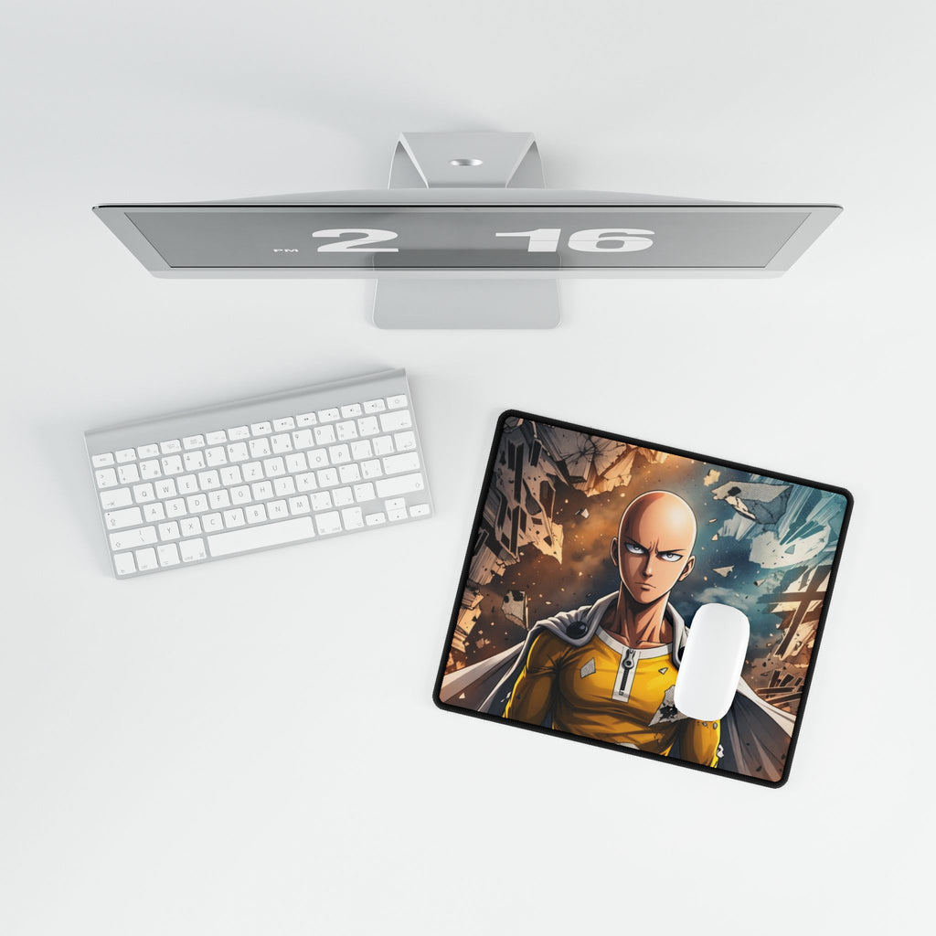 Saitama One Punch Man Desk Mat | Anime Gaming Mousepad, Oversized Desk Pad