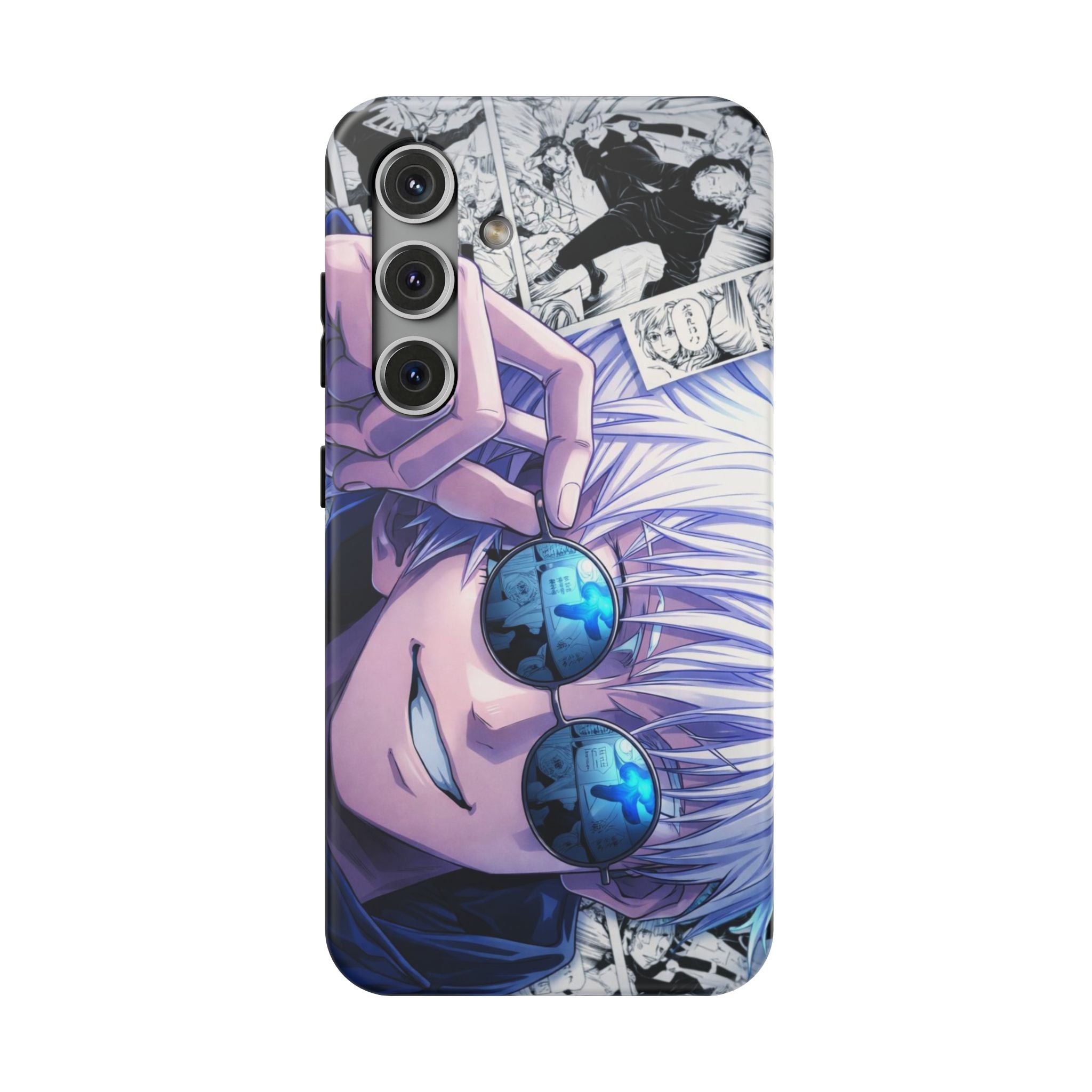 Anime Character Impact-Resistant Phone Case — Stylish Sunglasses Manga Design