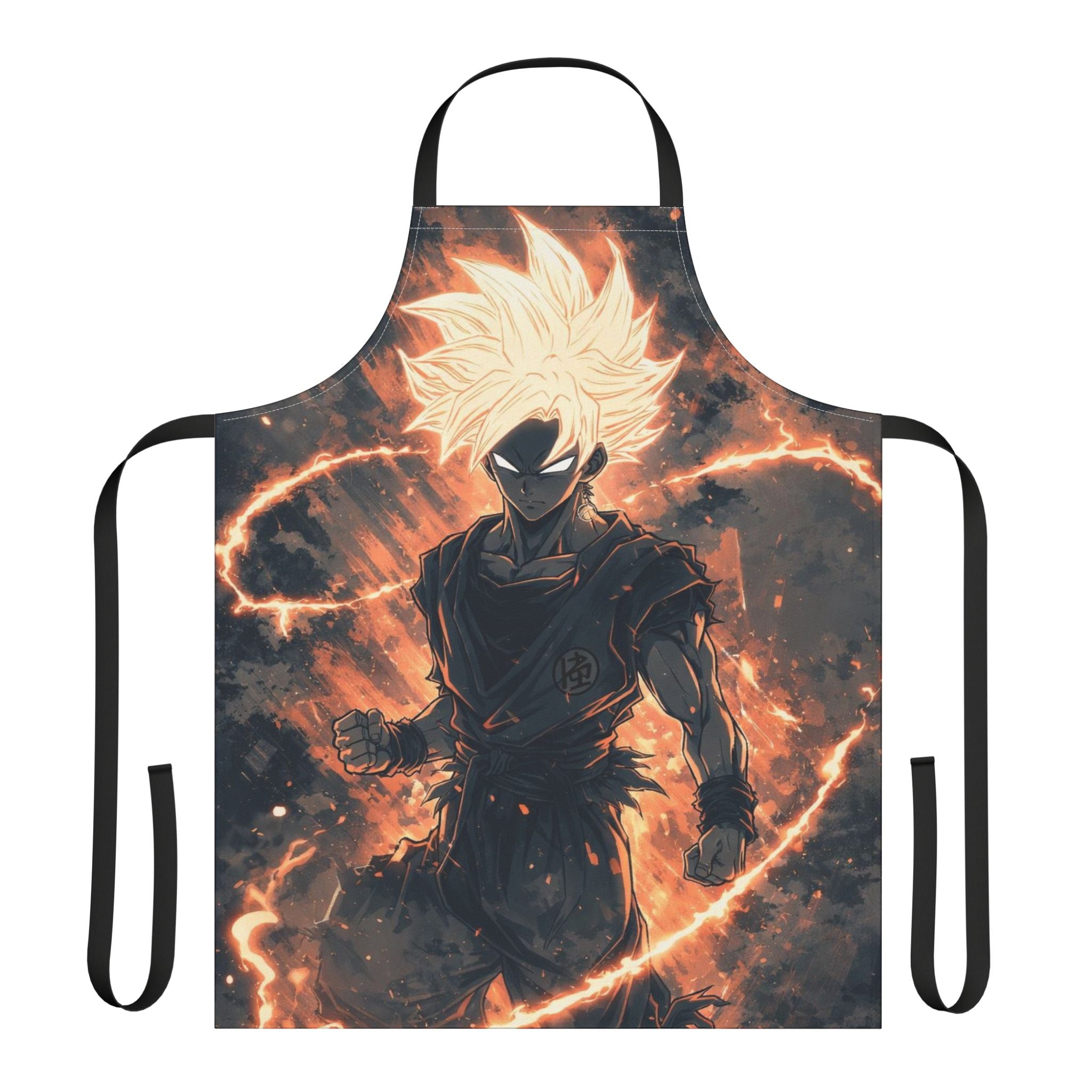 Super  Warrior Apron | Fiery Anime Power Kitchen Apron
