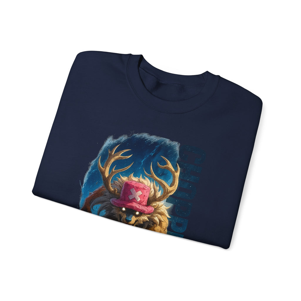 Moose Rider Illustration Sweatshirt | Retro Chopper Graphic Crewneck