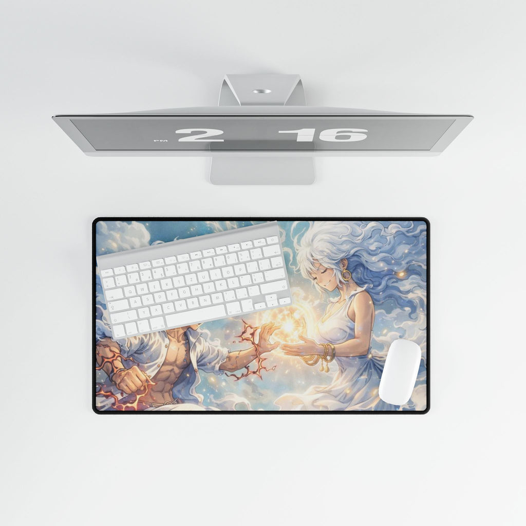 Celestial Twins illustration Desk Mat | Anime Fantasy Scene
