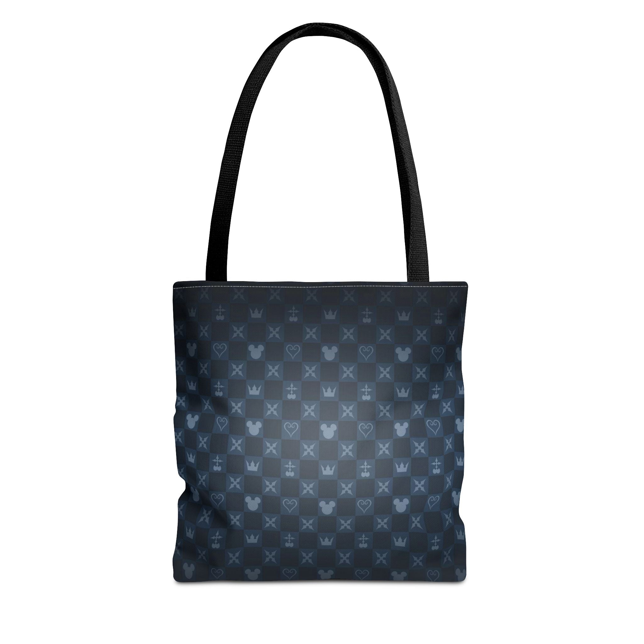Dark Blue Patterned Monogram Tote | All-Over Print Tote