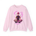 Meditating Anime Warrior Sweatshirt | Mystic Energy Illustration