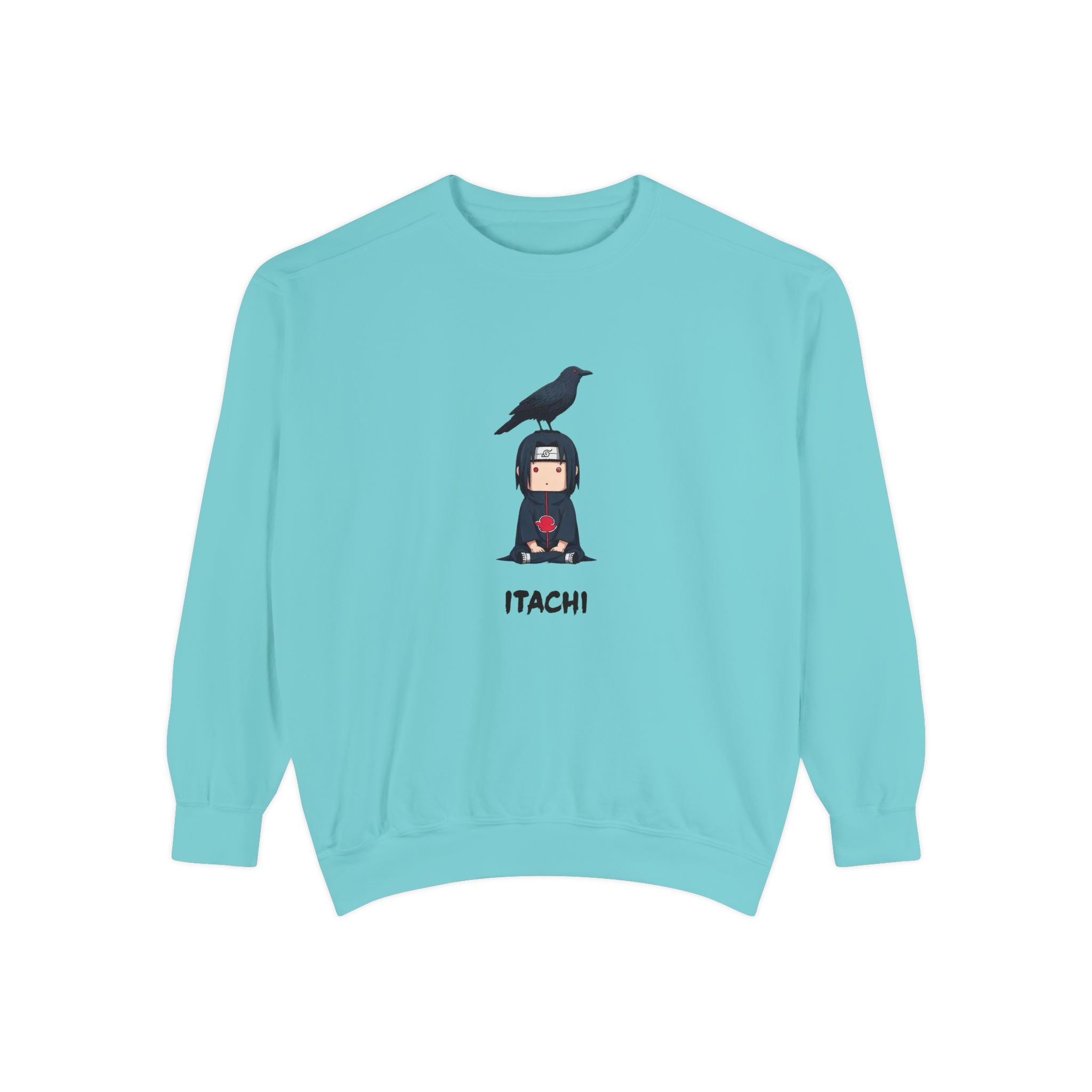 Chibi Ninja Illustration Sweatshirt | Anime Ninja Crow Graphic