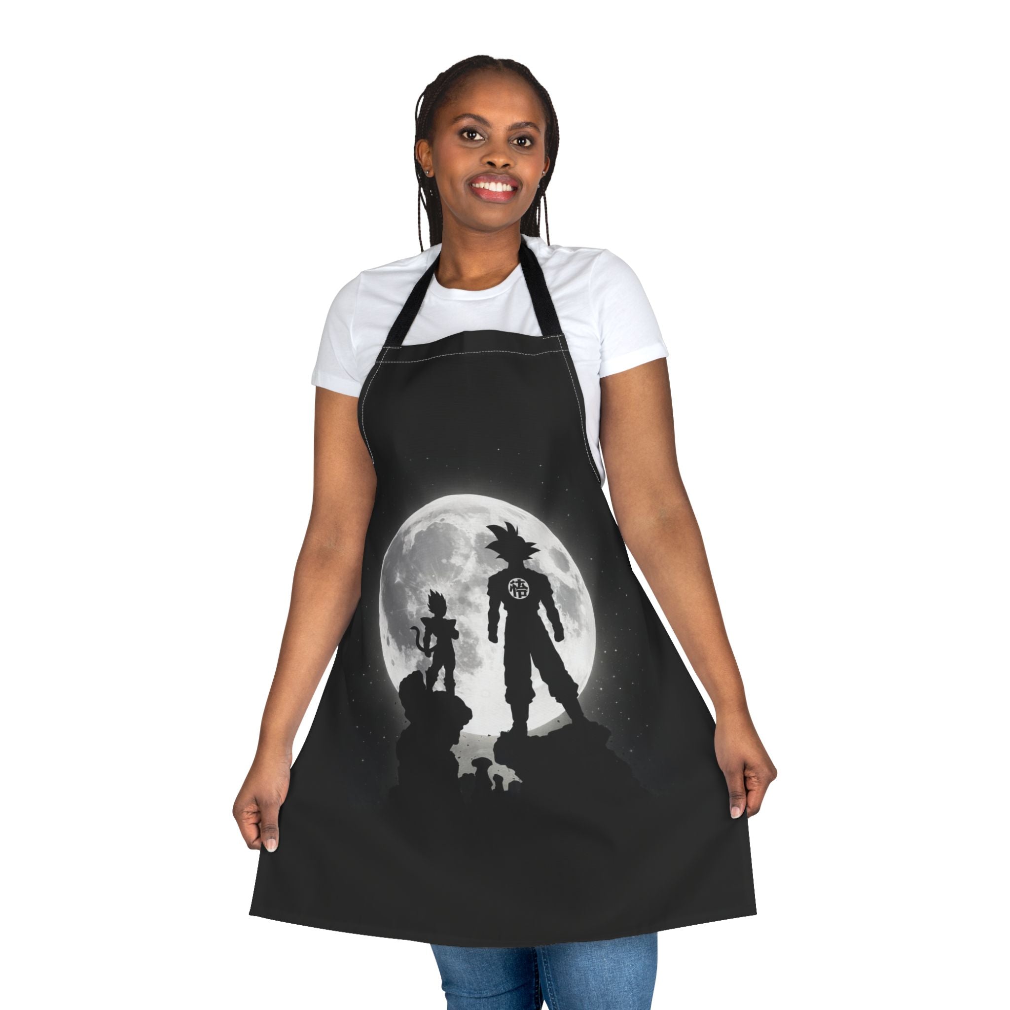 Silhouette Saiyan Moon Apron | Kitchen Apron