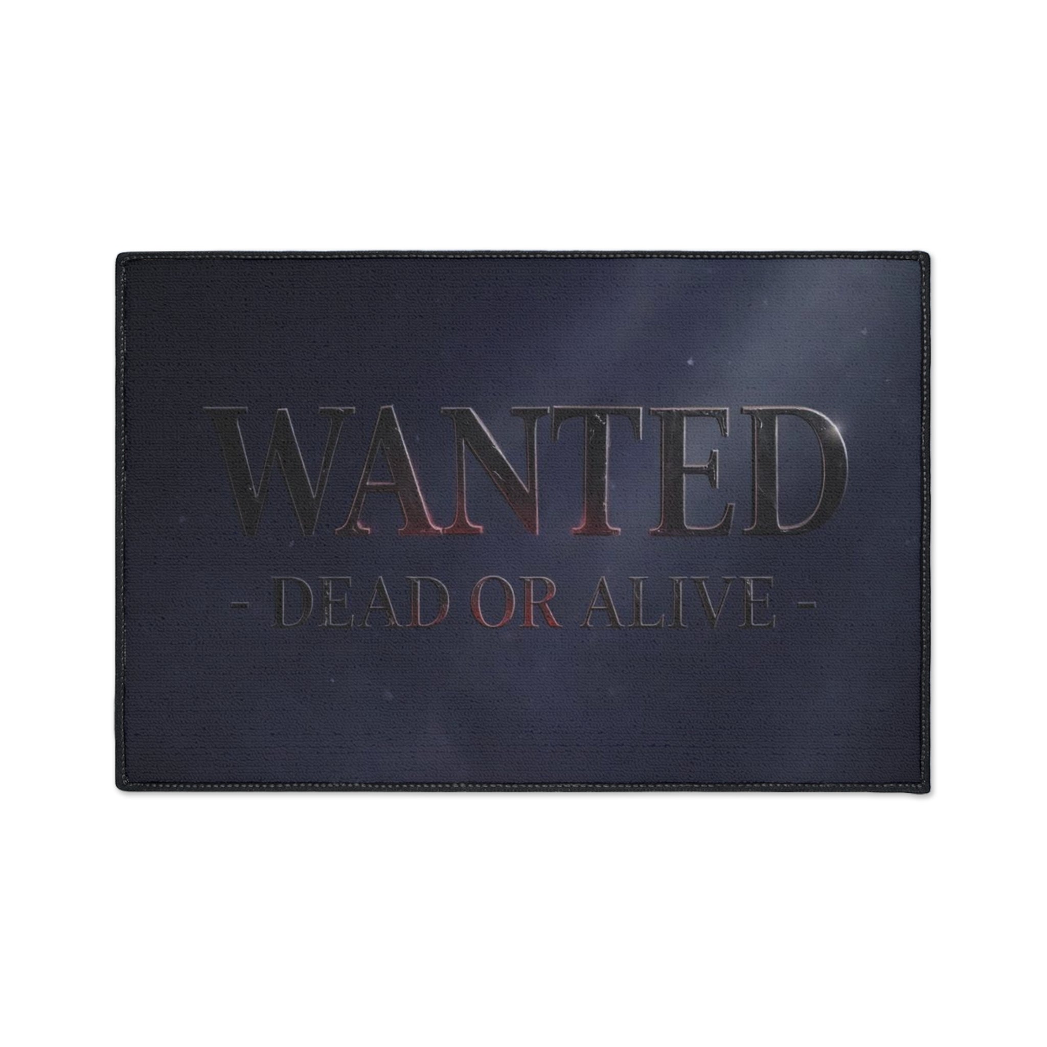 WANTED Dead or Alive Floor Mat | Vintage Western Poster, Dark Moody Entry Rug