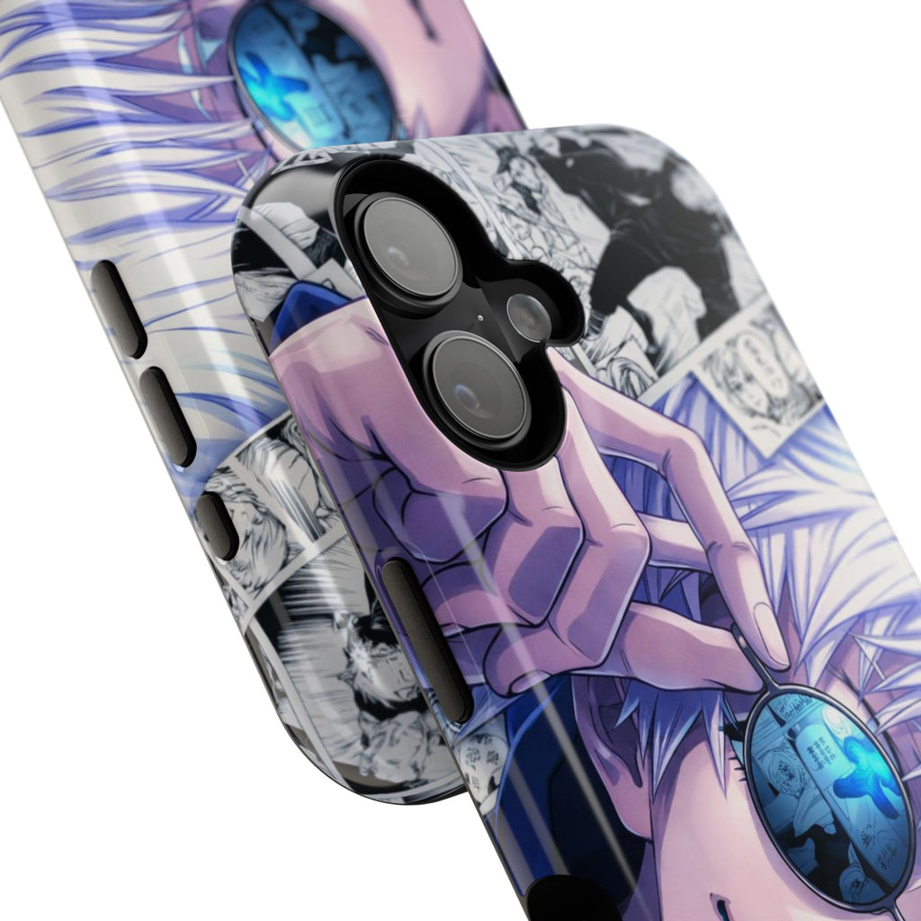 Anime Character Impact-Resistant Phone Case — Stylish Sunglasses Manga Design
