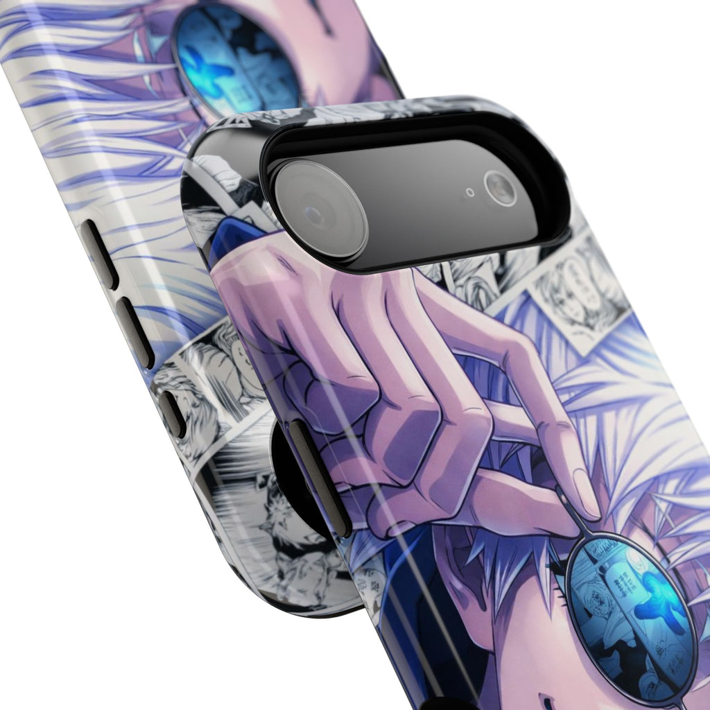 Anime Character Impact-Resistant Phone Case — Stylish Sunglasses Manga Design