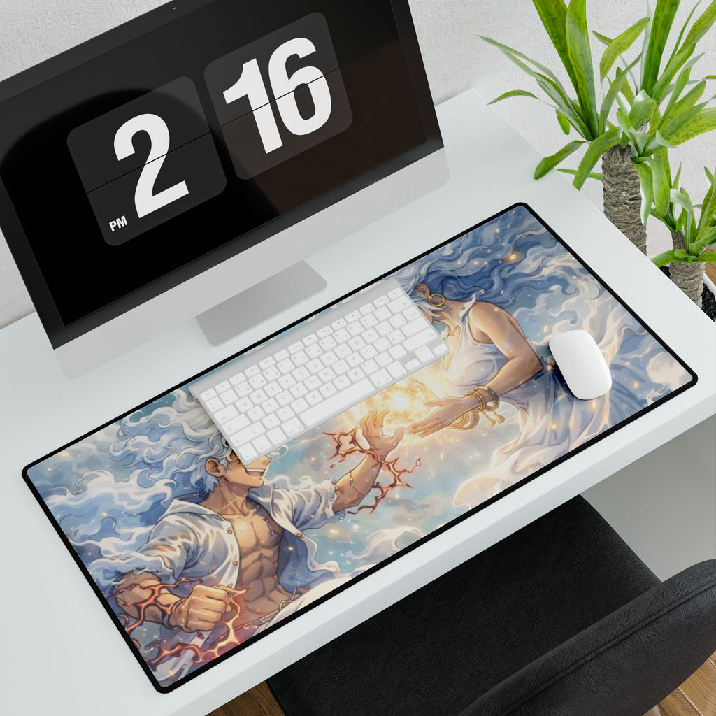 Celestial Twins illustration Desk Mat | Anime Fantasy Scene