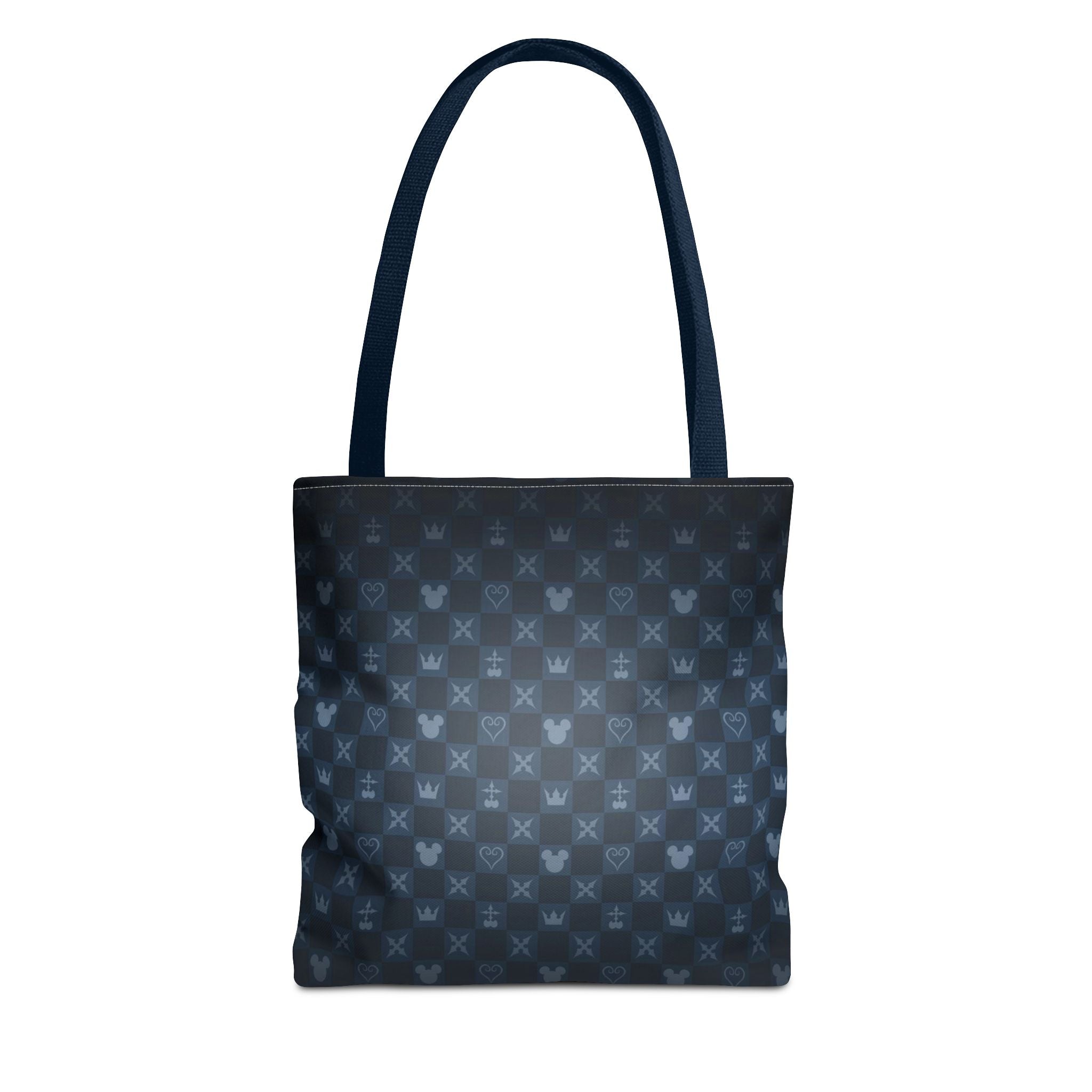 Dark Blue Patterned Monogram Tote | All-Over Print Tote