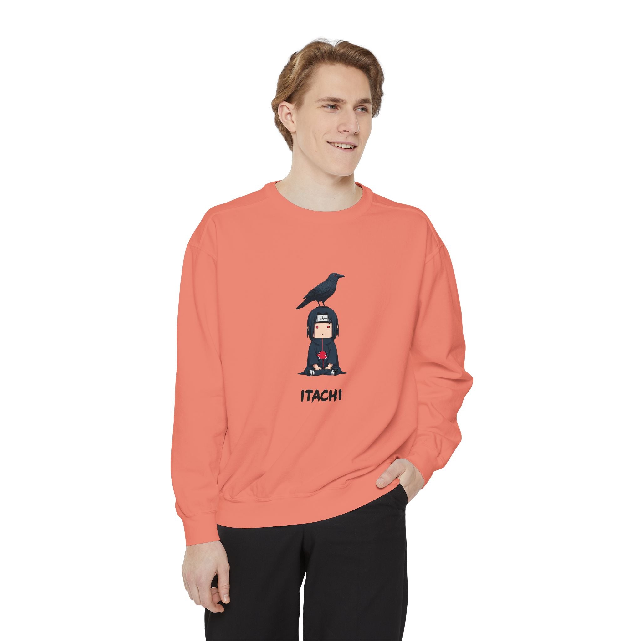 Chibi Ninja Illustration Sweatshirt | Anime Ninja Crow Graphic