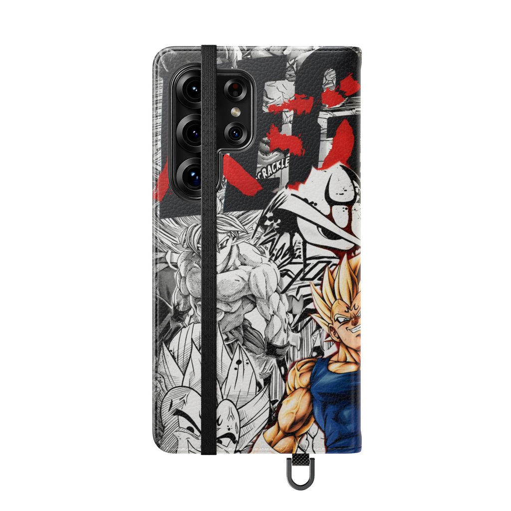 Anime Saiyan Collage Flip Case — Super Saiyan Goku Phone Wallet