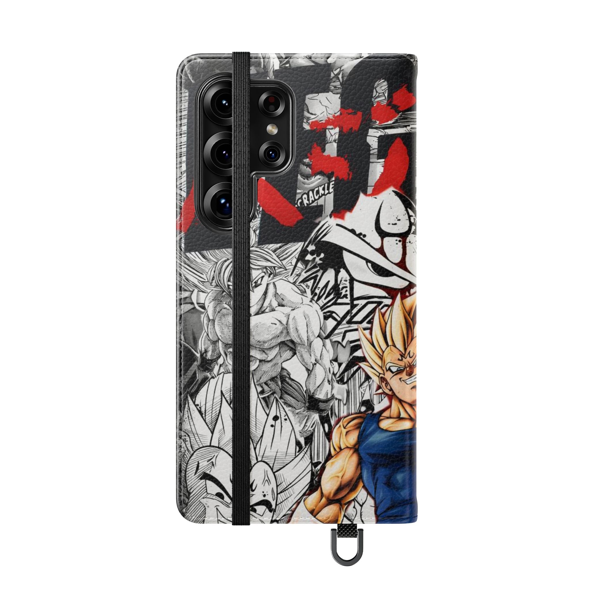 Anime Saiyan Collage Flip Case — Super Saiyan Goku Phone Wallet