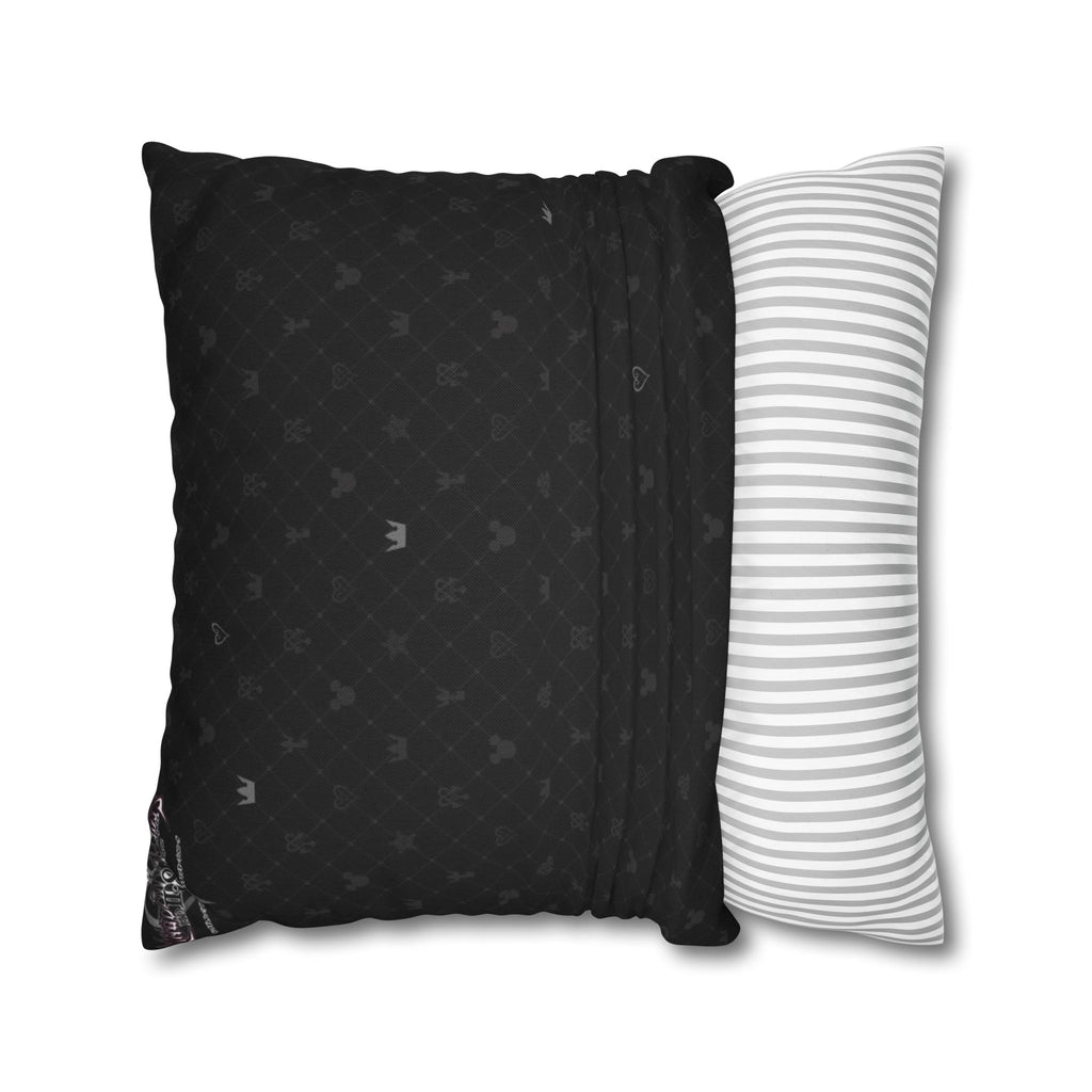 Black Subtle Hearts Pillowcase | Square Pillowcase