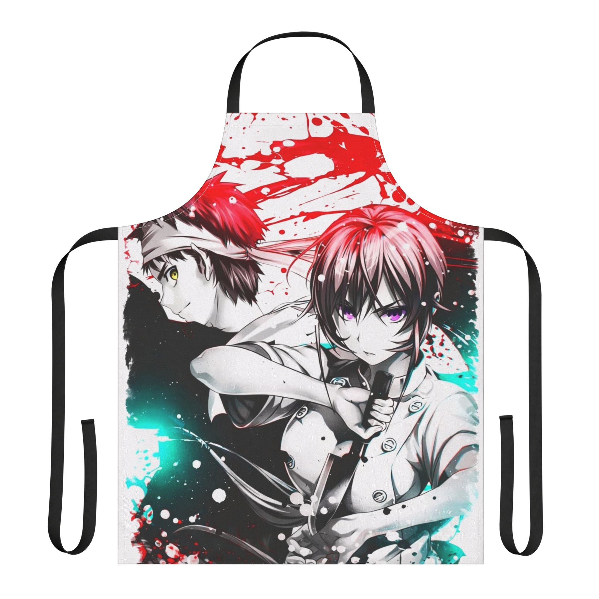 Anime Dark Duo Apron | Blood Splatter Kitchen Apron