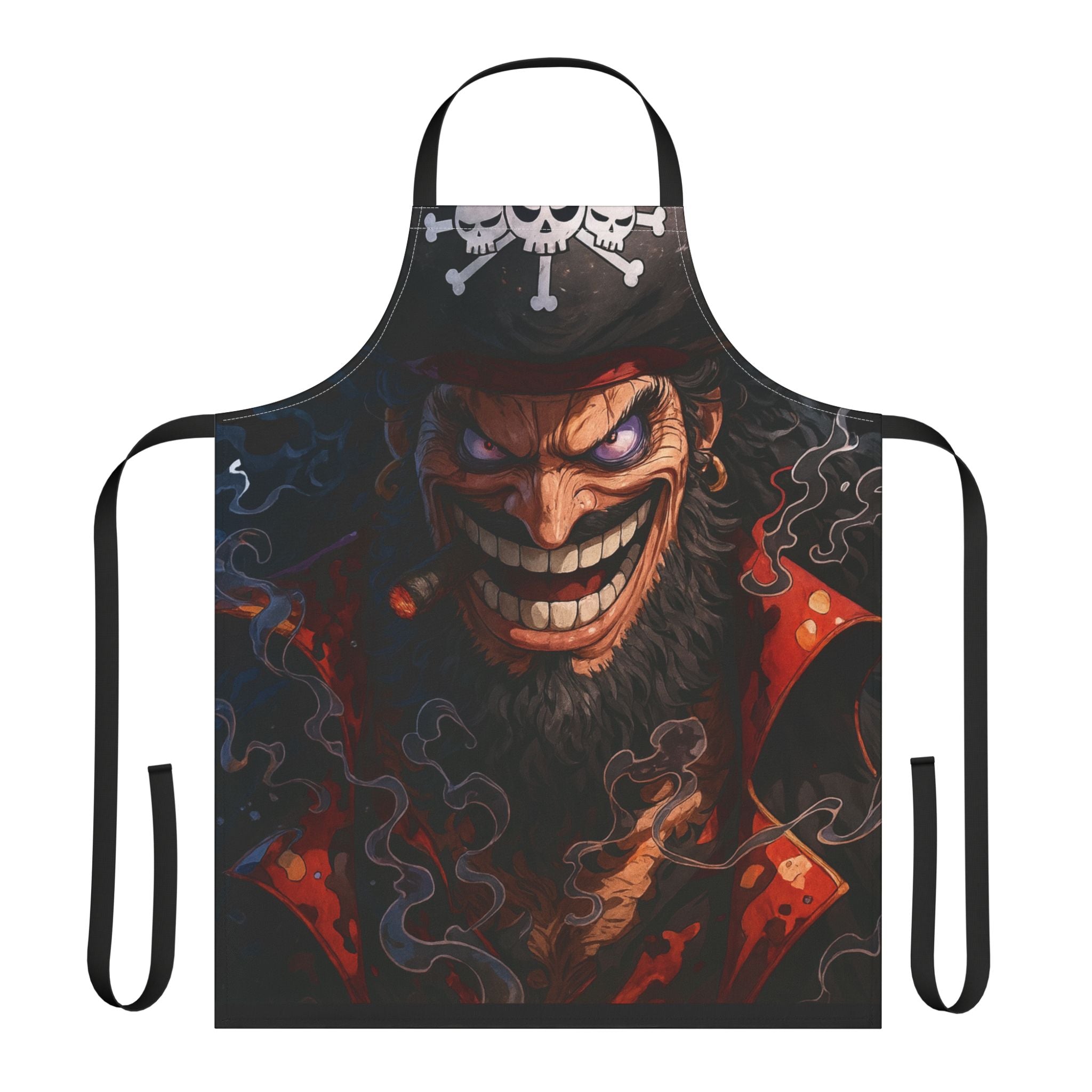 Creepy Pirate Skull Apron | Spooky Pirate Face Cooking Apron