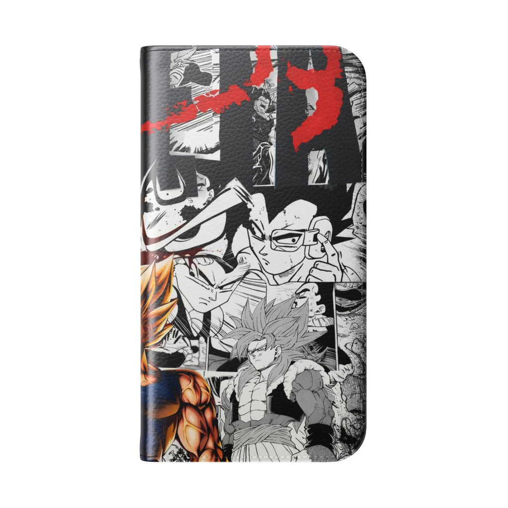 Anime Saiyan Collage Flip Case — Super Saiyan Goku Phone Wallet
