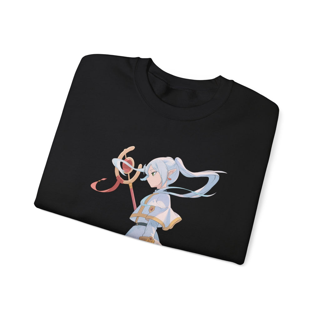 Chibi Anime Girl Illustration Sweatshirt | Pastel Magic Ribbon