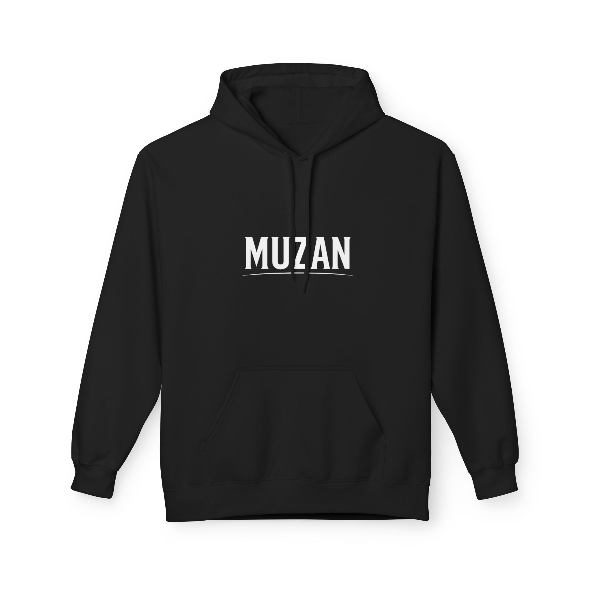 Stylish Unisex Fleece Hoodie with MUZAN Design, Perfect for Casual Wear, Gifts, Anime Fans, Cozy Layering, Unique Apparel