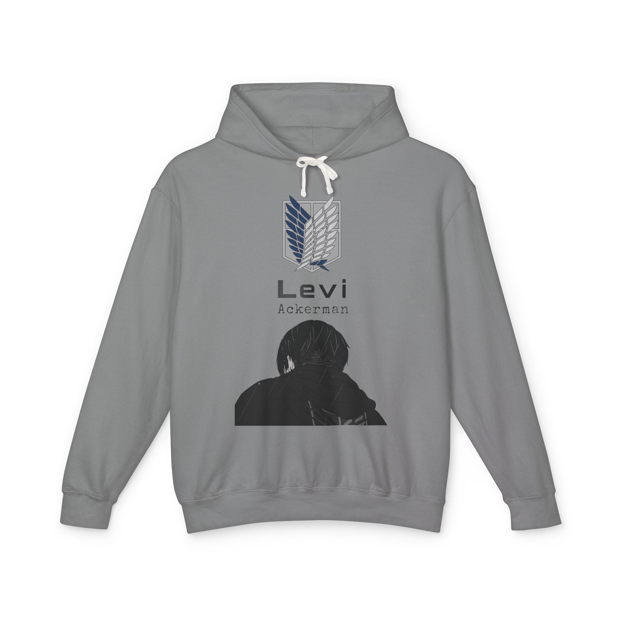 Levi Ackermann silhouette Hoodie | Scout Regiment emblem, anime sweatshirt