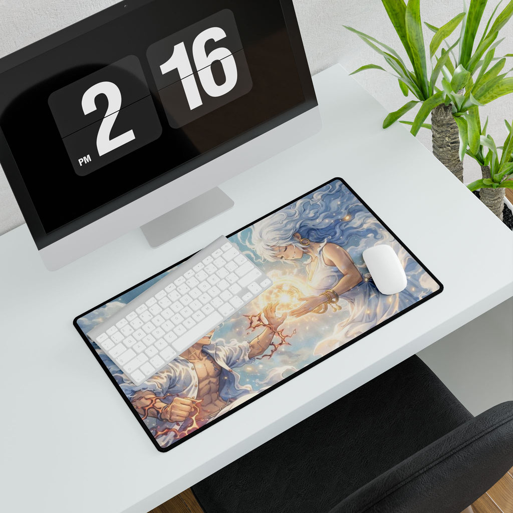 Celestial Twins illustration Desk Mat | Anime Fantasy Scene