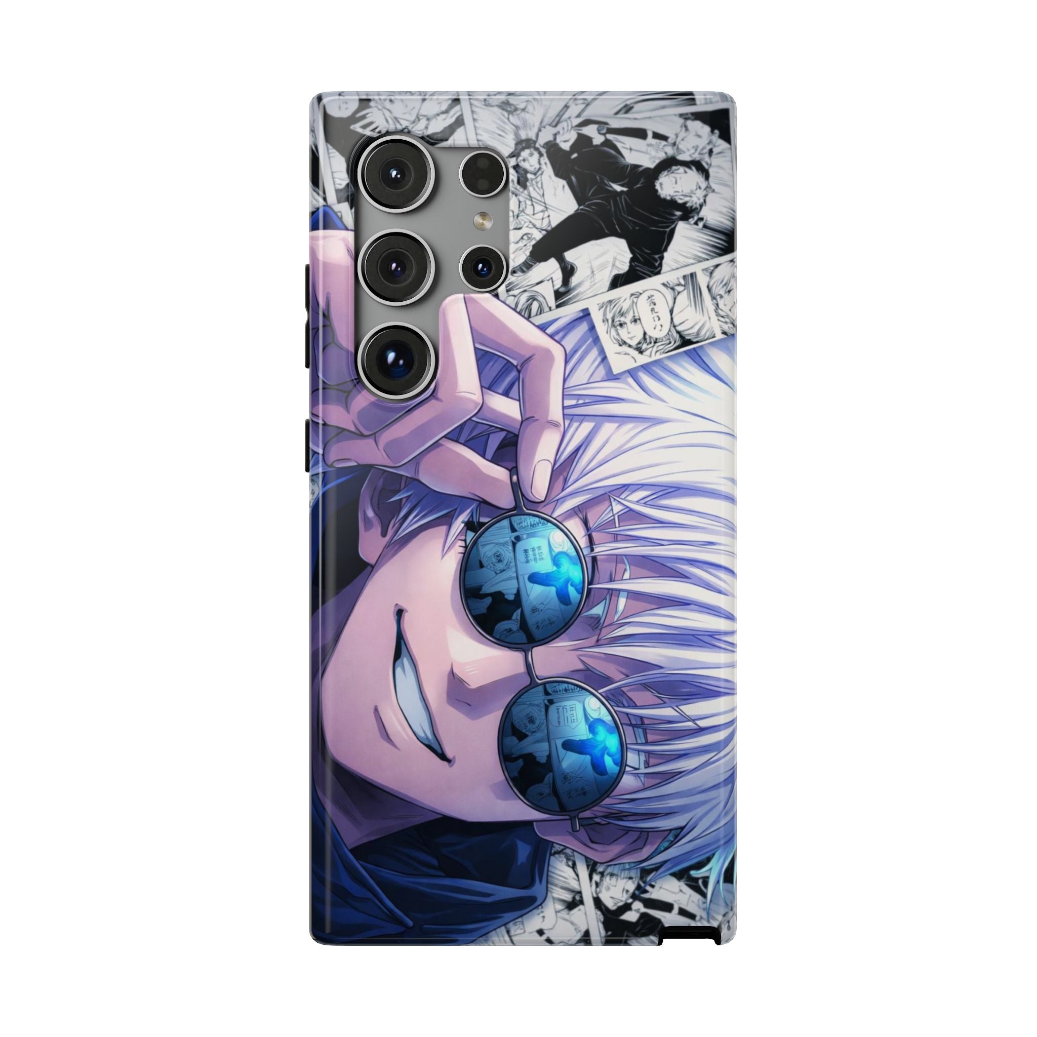 Anime Character Impact-Resistant Phone Case — Stylish Sunglasses Manga Design