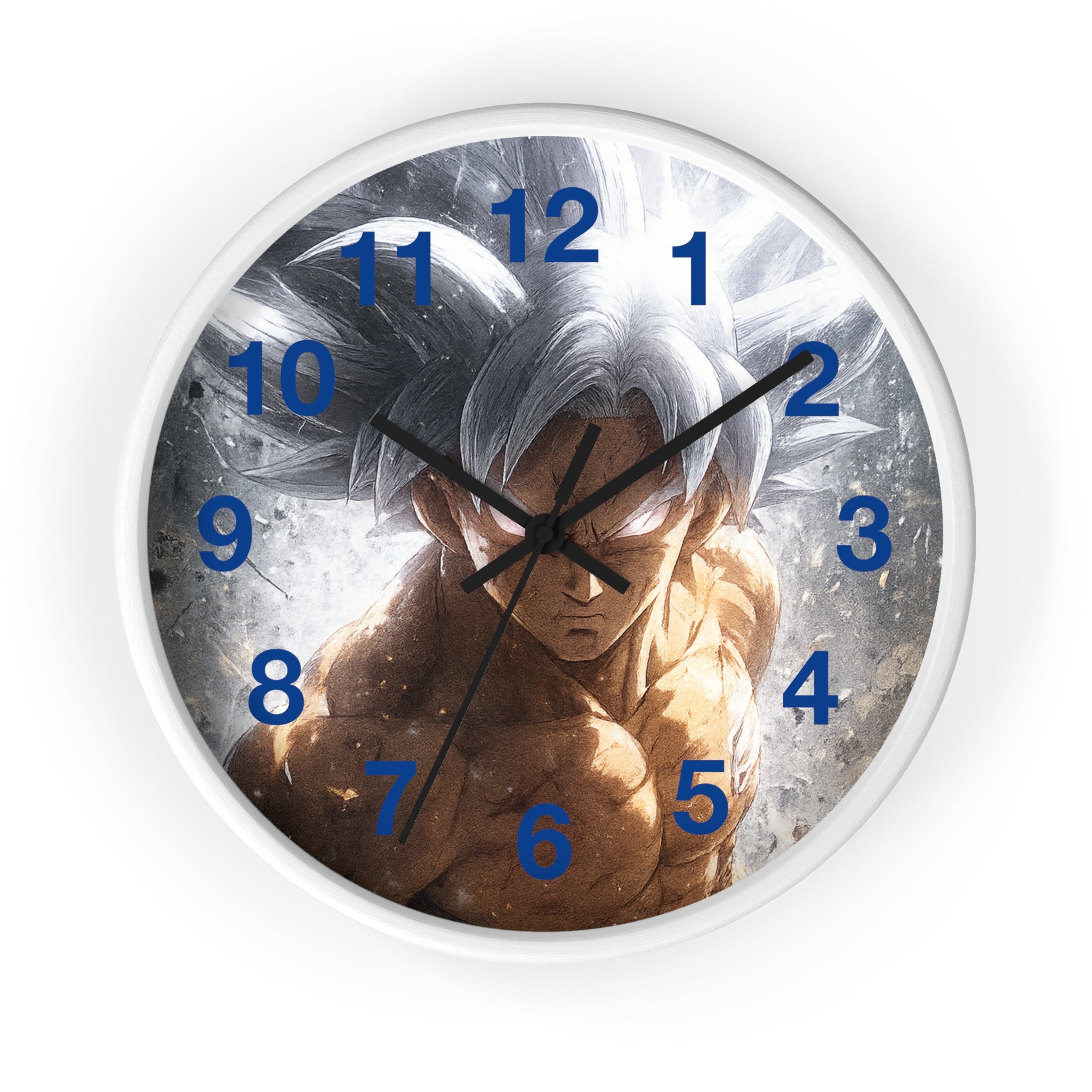 Ultra Instinct Anime Warrior Wall Clock | Illustrated Character Timepiece