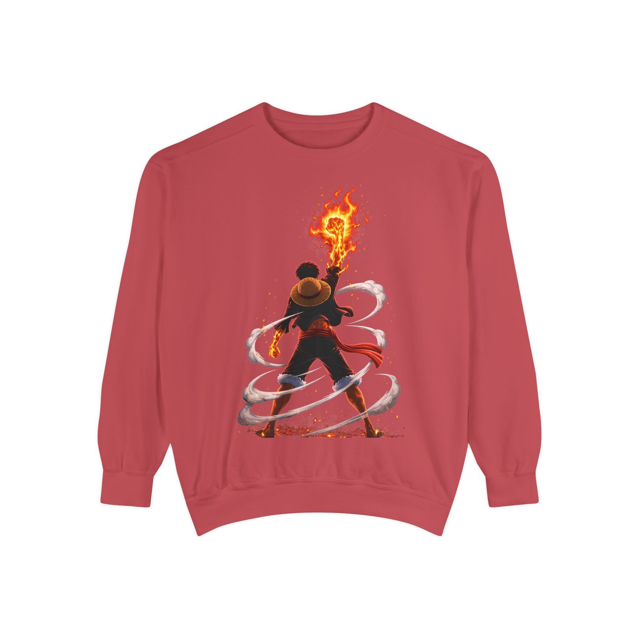 Fire Mage Illustration Sweatshirt | Fantasy Wizard Flame Art