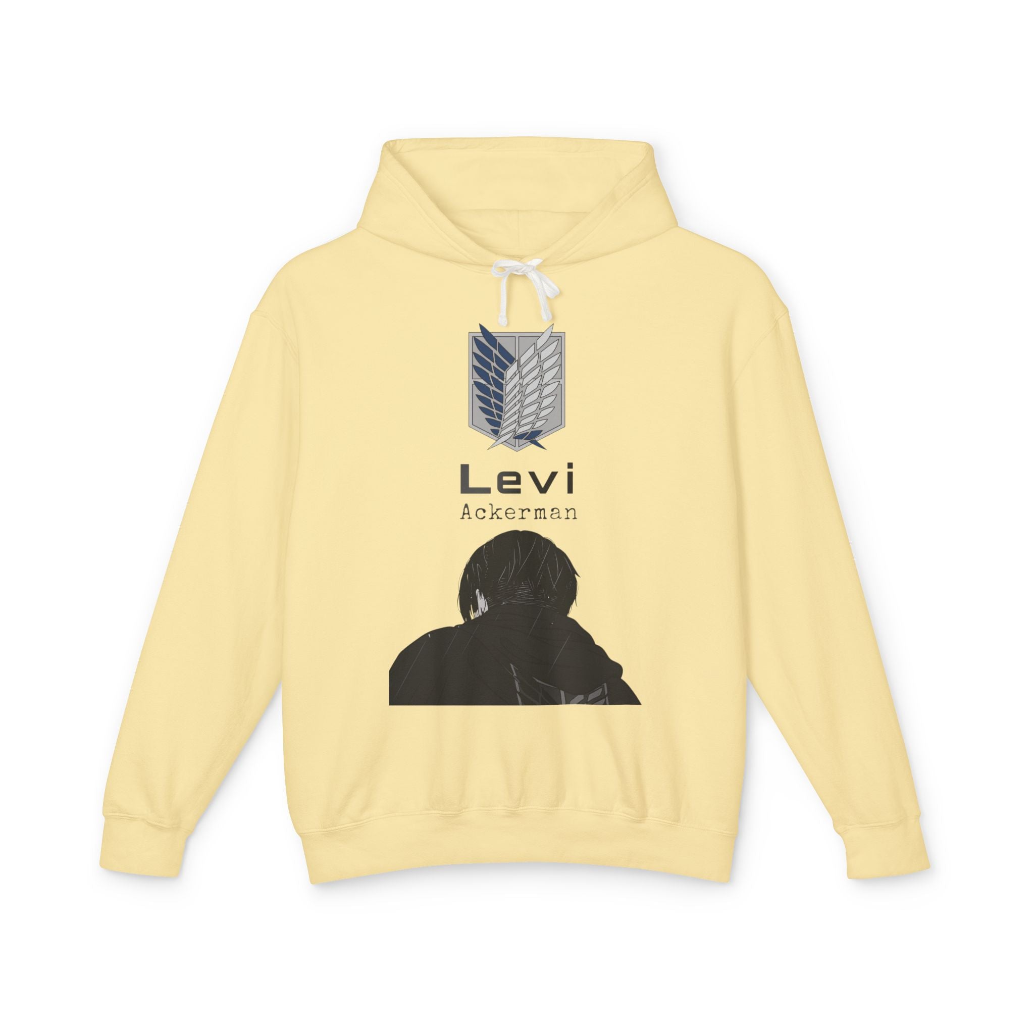 Levi Ackermann silhouette Hoodie | Scout Regiment emblem, anime sweatshirt